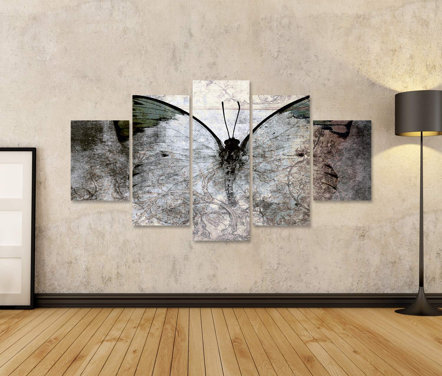 islandburner Image sur toile Abstrait papillon fond teinté peinture murale salon maison bureau chambre images GBUO-MFPx