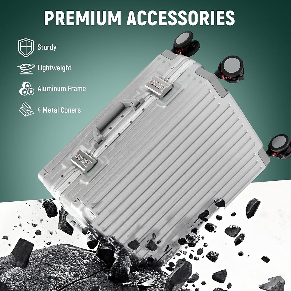 Amazon.com | UrbanExplorer 20 Inch Carry On Luggage Aluminum