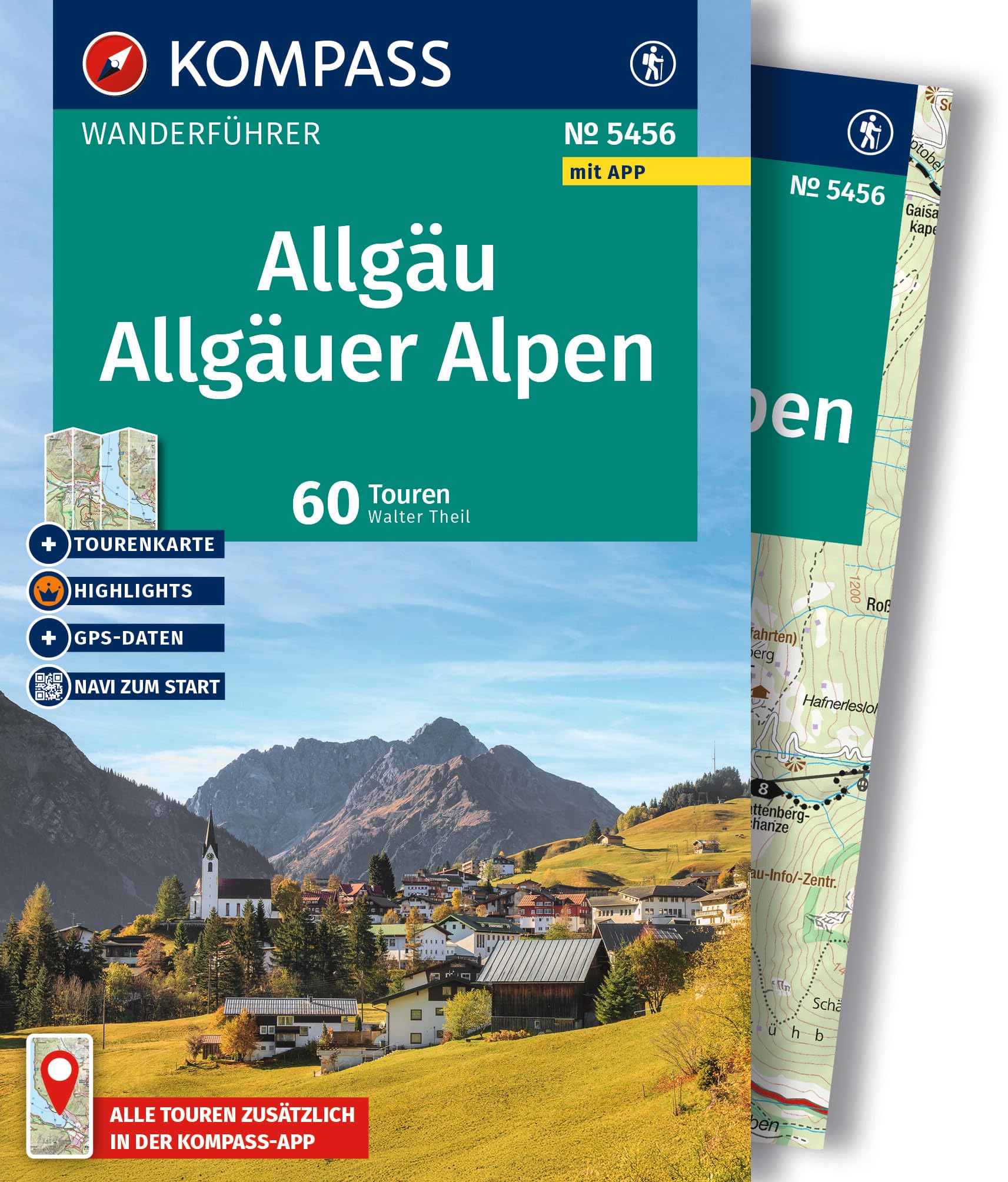 KOMPASS Wanderführer Allgäu, Allgäuer Alpen, 60 Touren mit Extra-Tourenkarte: GPS-Daten zum Download