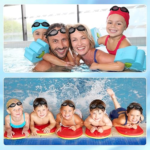 Miniatura 5 de Paquete de 10 pares de gafas de natación antivaho para adultos, equipo de natación de silicona, sin fugas, gafas de natación con pieza de nariz y