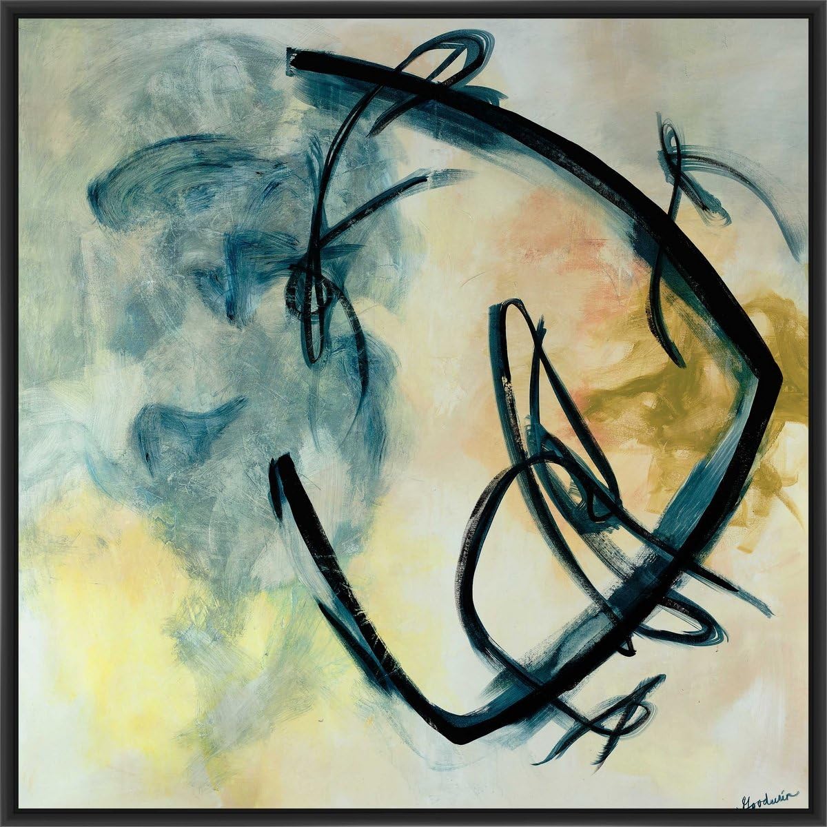 PTM Images Simplistic Edge, Canvas Wall Art, Black