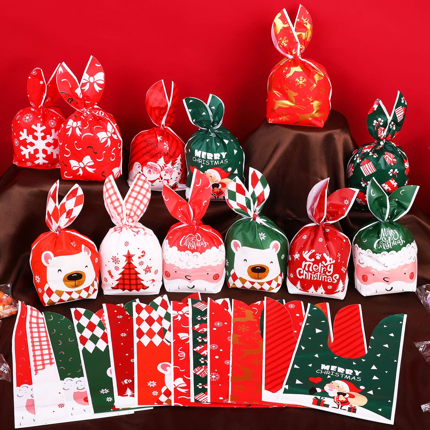 Sacchetti Regalo Compleanno 60PCS - Forma Orecchio Coniglio Per Caramelle E Bomboniere - Foto 3