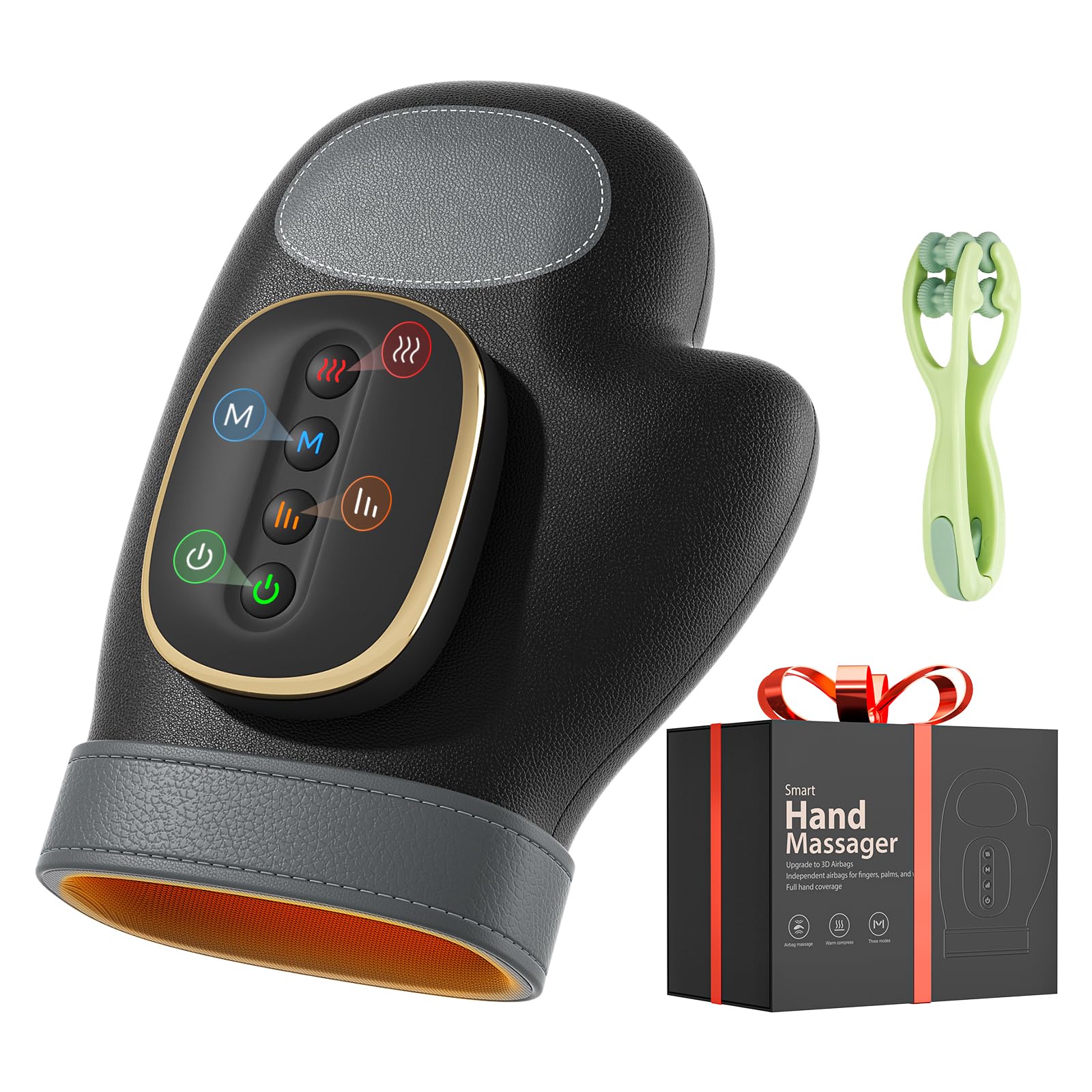 Hand Massager with Heat Compression, 3 Massage 4 Temperatures 5 Compression Models Therapy Glove, Hand Massager for Arthritis and Carpal Tunnel, Great Gift for Men and Women
