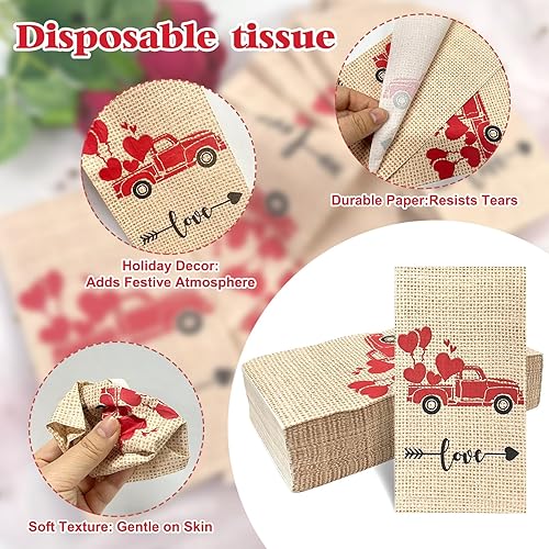 Miniatura 10 de 60 servilletas de baño desechables impresas de arpillera, toallas de invitados, toallas de mano desechables de baño, servilletas de papel para baño,