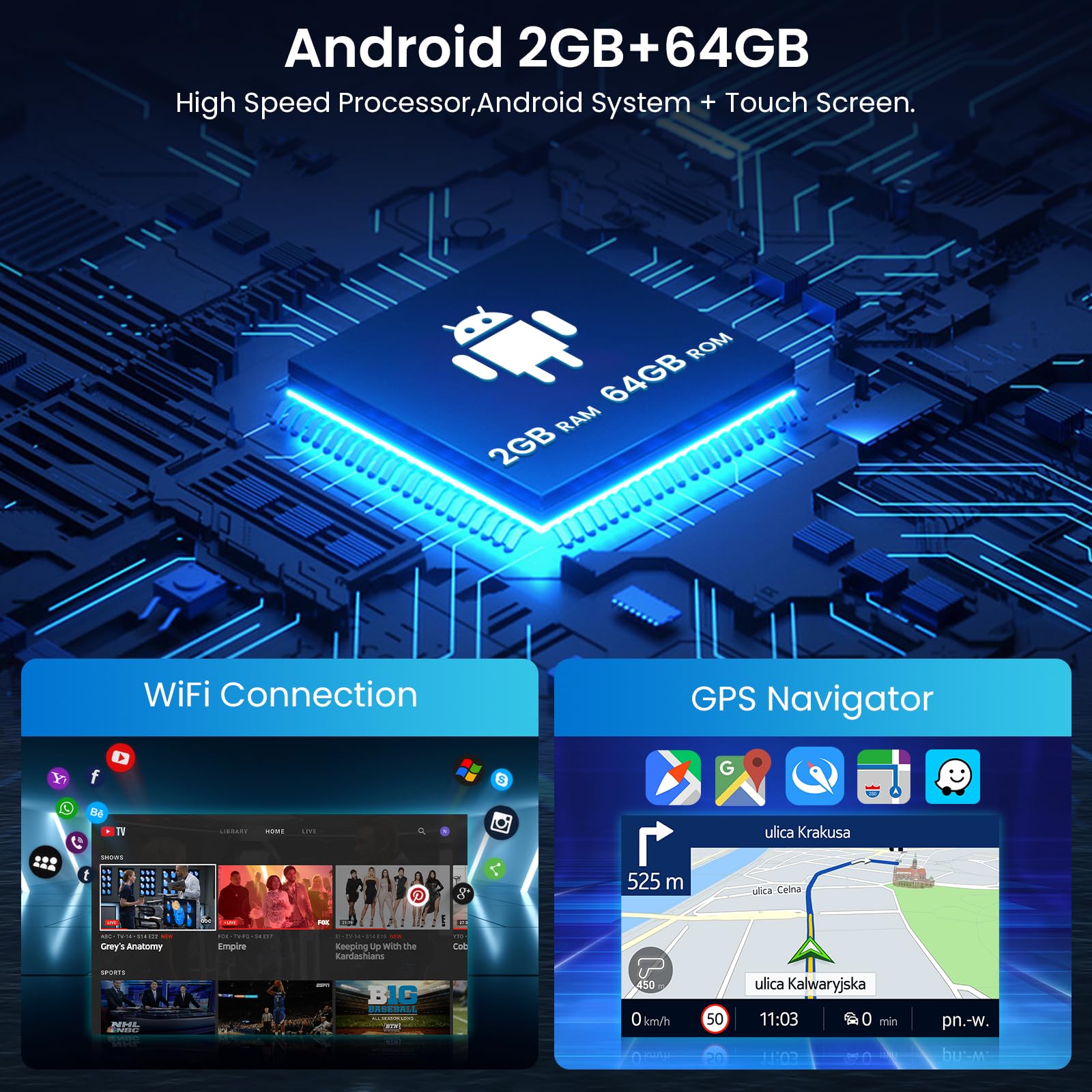 Hodozzy 2G+64G Android Radio para Opel Astra Corsa Antara Vauxhall Meriva Zafira Combo Signum Tigra 7 Pulgadas Pantalla Táctil con Carplay Android Auto 2 DIN Radio Bluetooth GPS,WiFi,FM/RDS,Cámara