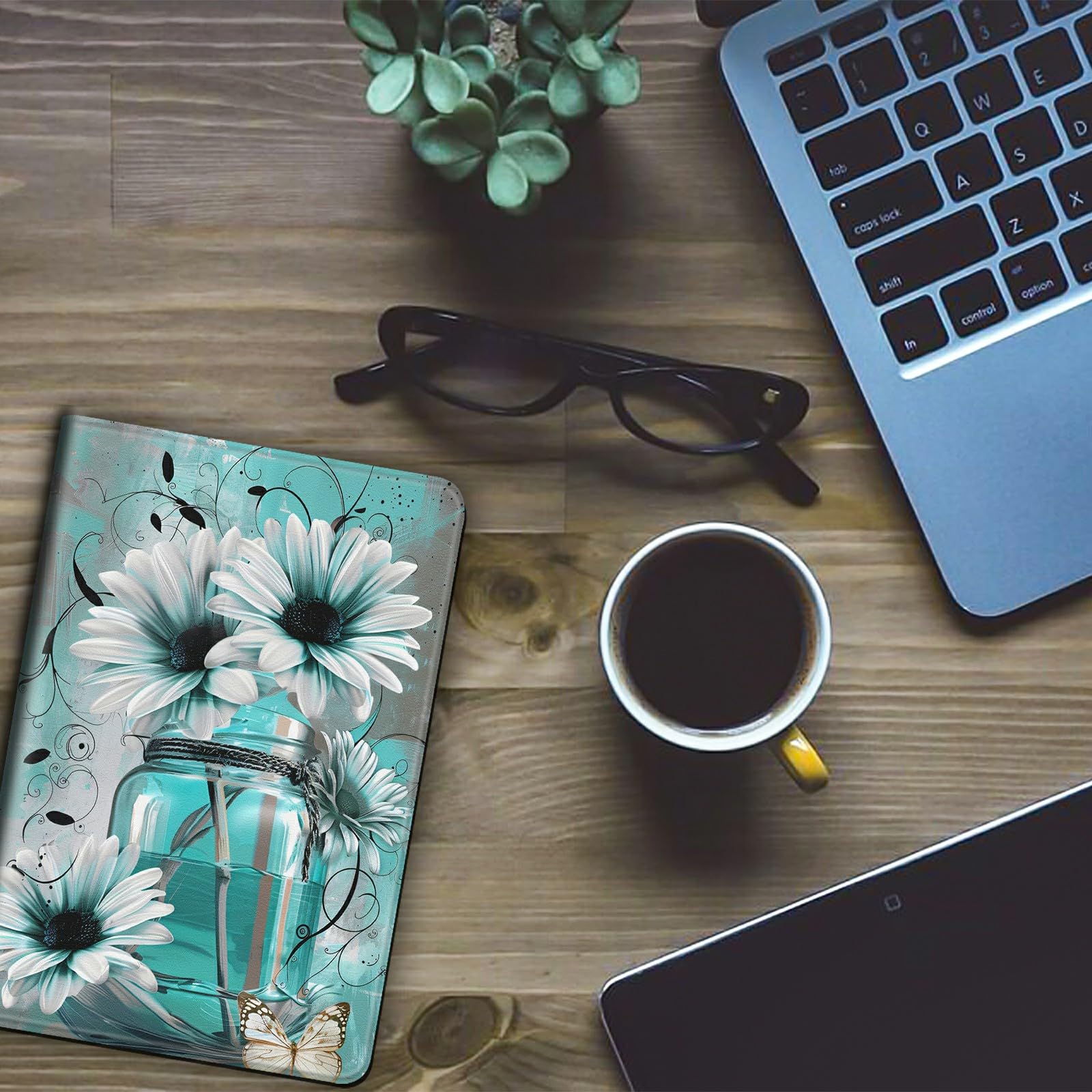 Funda para Kindle Paperwhite de 12ª generación y Kindle Colorsoft Signature Edition 2024 de 7 pulgadas, ligera, con soporte ajustable, función de encendido y apagado automático, flor de girasol blanco