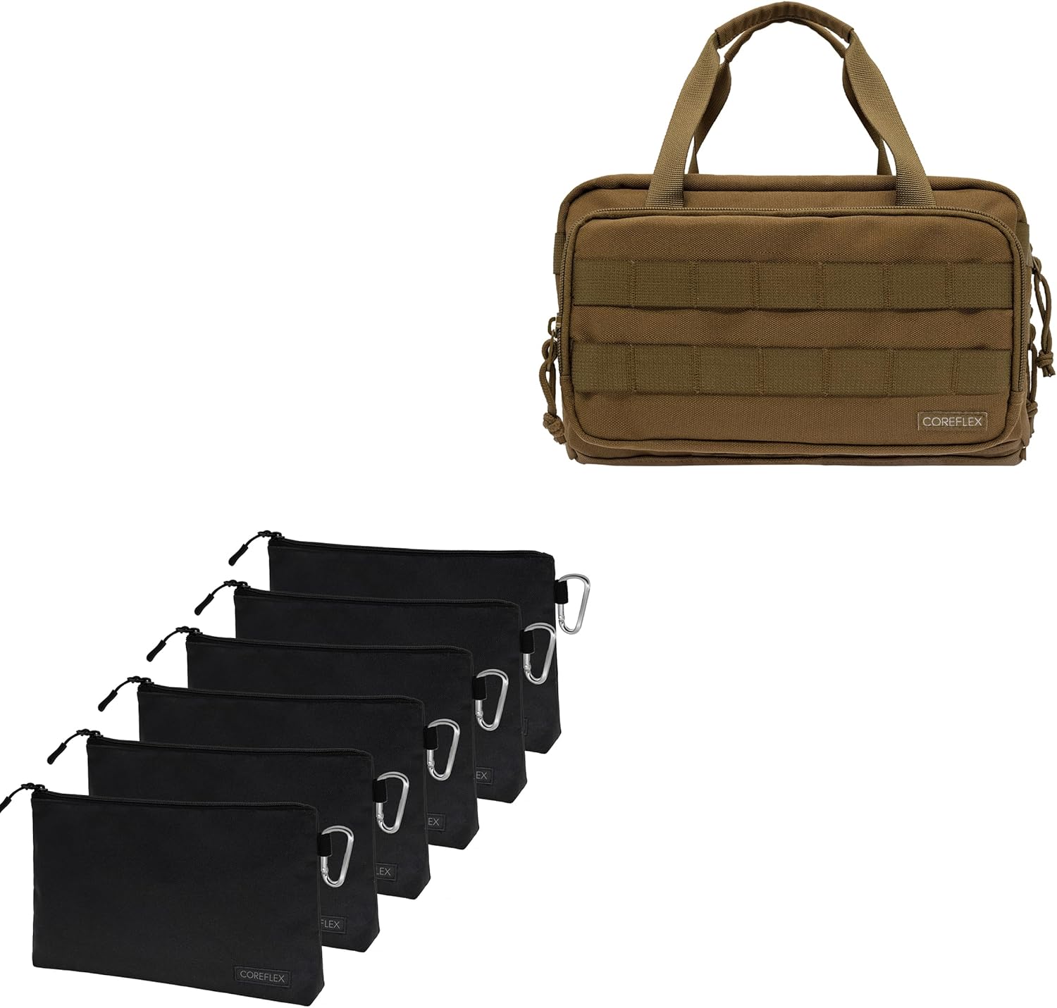 COREFLEX 6pack Tool pouch zipper bags plus 12inch Small Tool Bag