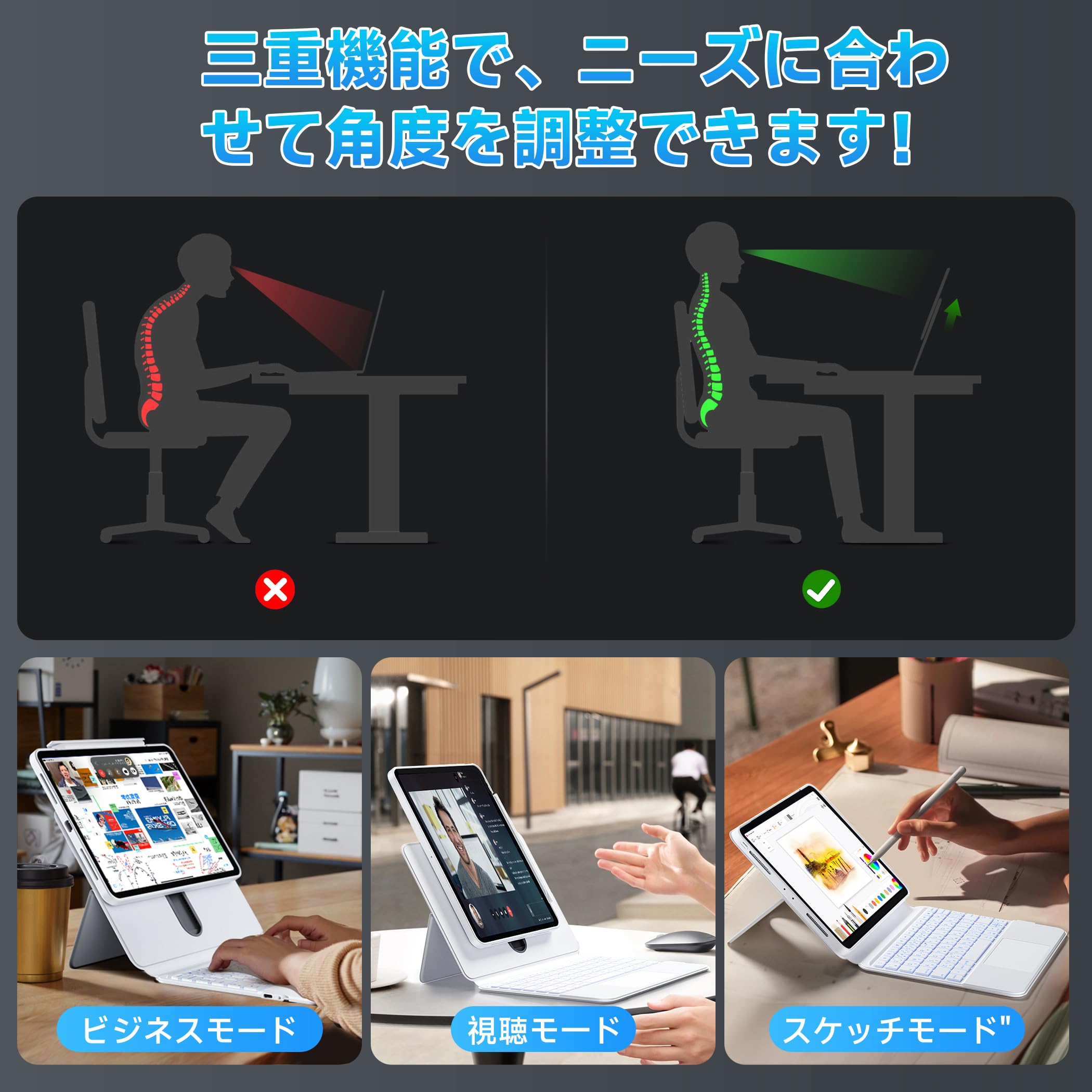 5/25最終iPad Air第4世代& iPad マグネットキーボード作動確認済 5/25