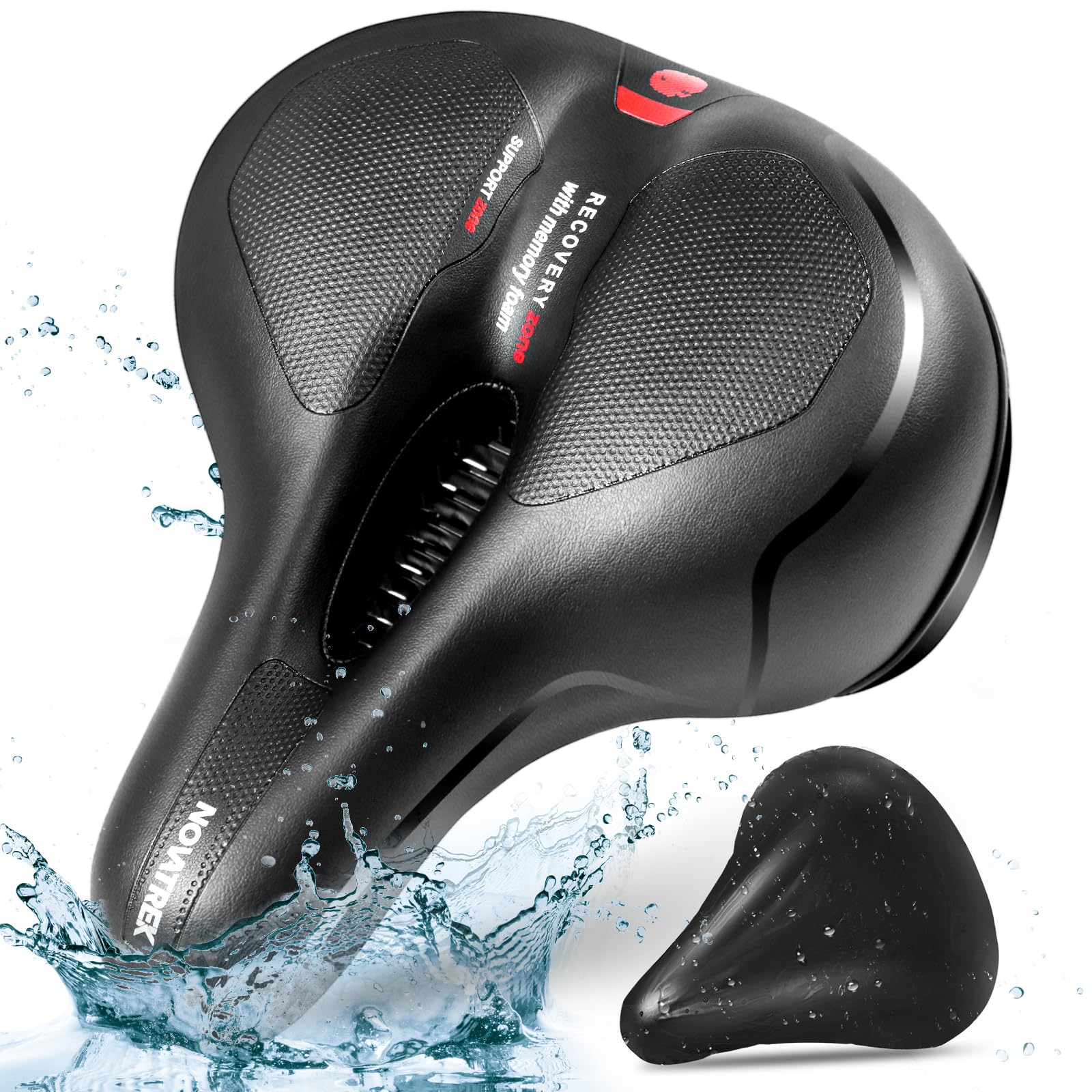 Fahrradsattel Herren Damen Bequem Memory Foam - Ergonomisch Stodmpfend  Atmungsaktiv Wasserdicht Mit berzug MTB Rennrad Cityrad
