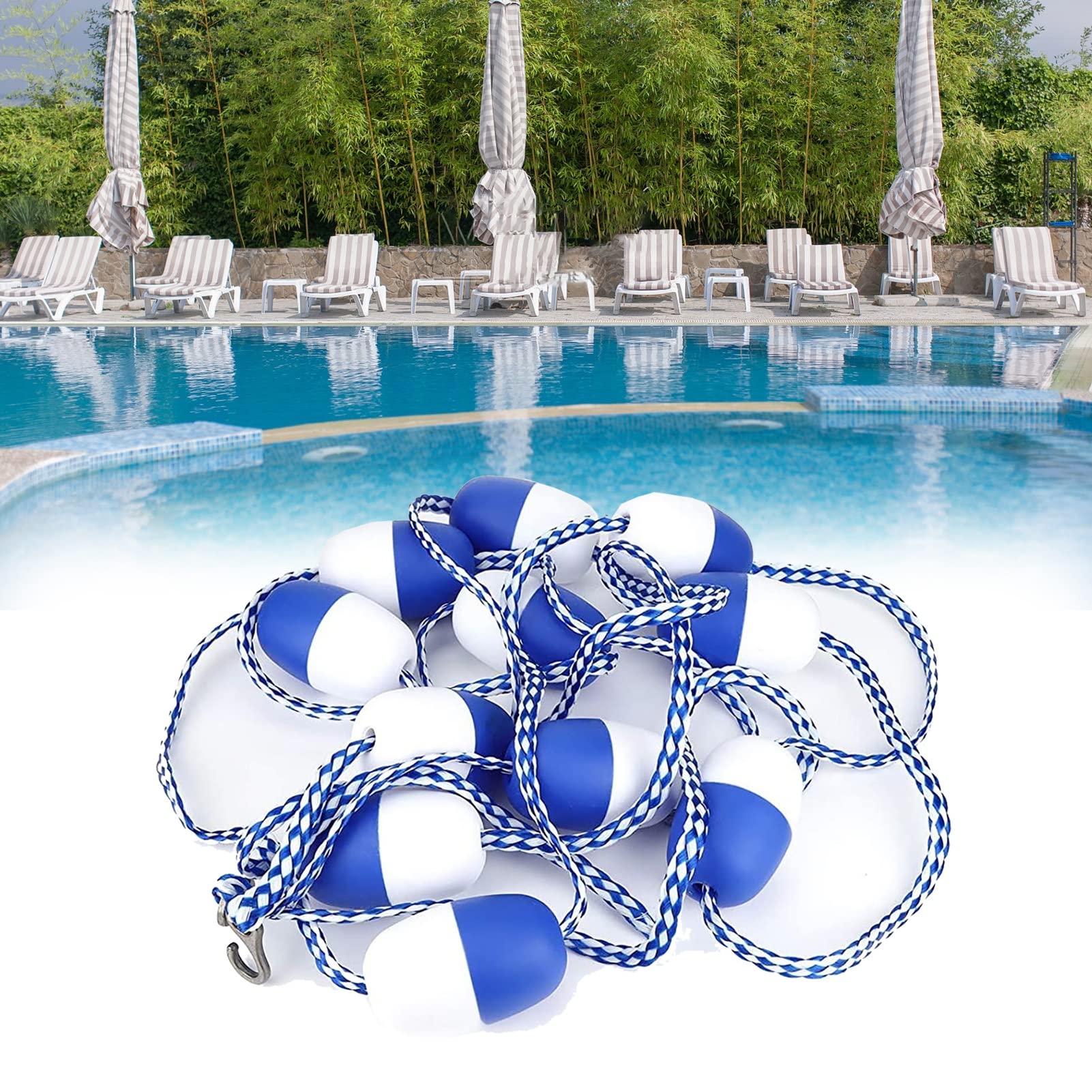 Schwimmbad Trennwand 5,5m - Sicherheitsabsperrung Mit Haken