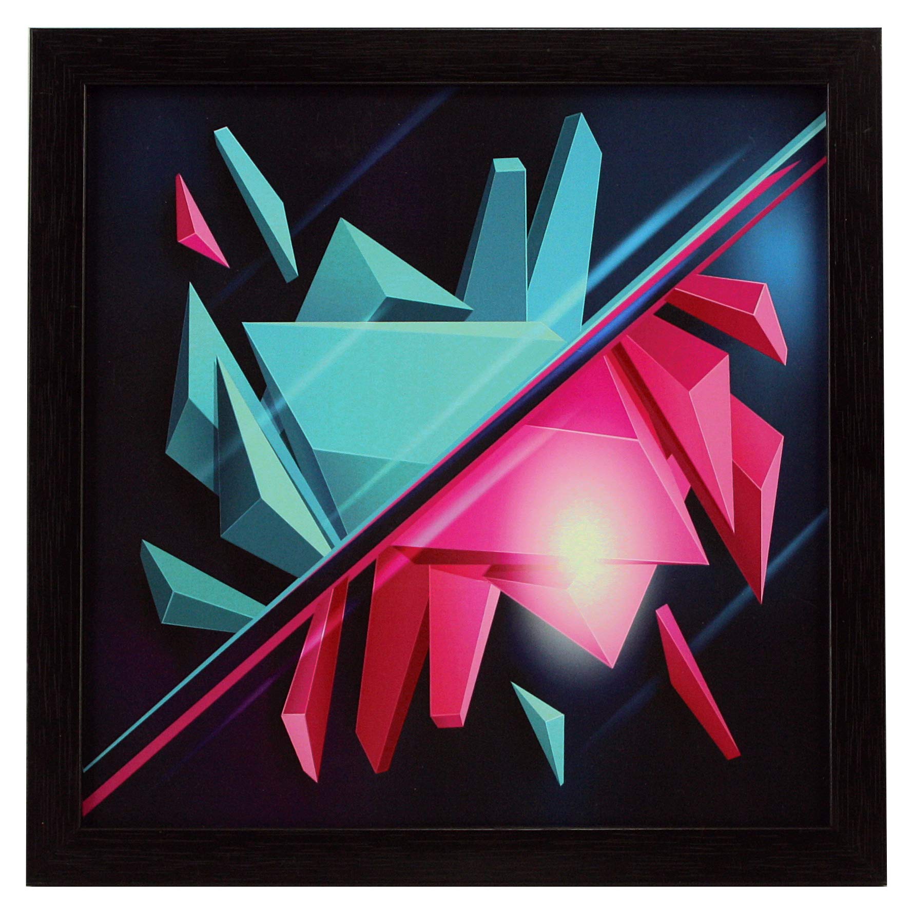 Indianara 4 Piece Set of Framed Wall Hanging Abstract Art Decor(1502) Art Prints 8.7 inch X 8.7 inch Without Glass 4