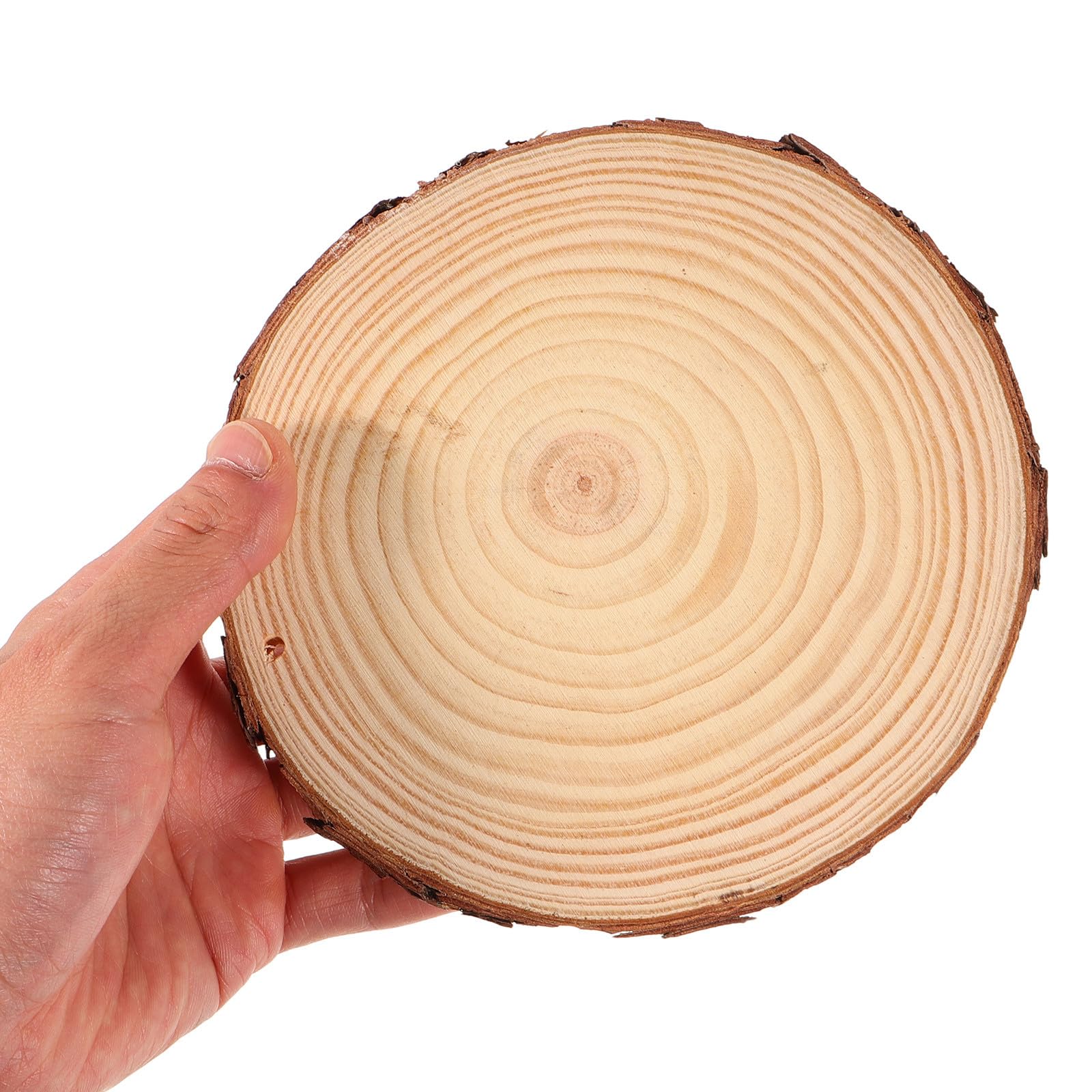 GALPADA 5 Stück Teiliges Runde Holzscheiben Natürlich Unbehandelt mit Rinde für DIY Basteln Tischdeko Untersetzer Vielseitige Holzchips für Kreative Wohnraumgestaltung