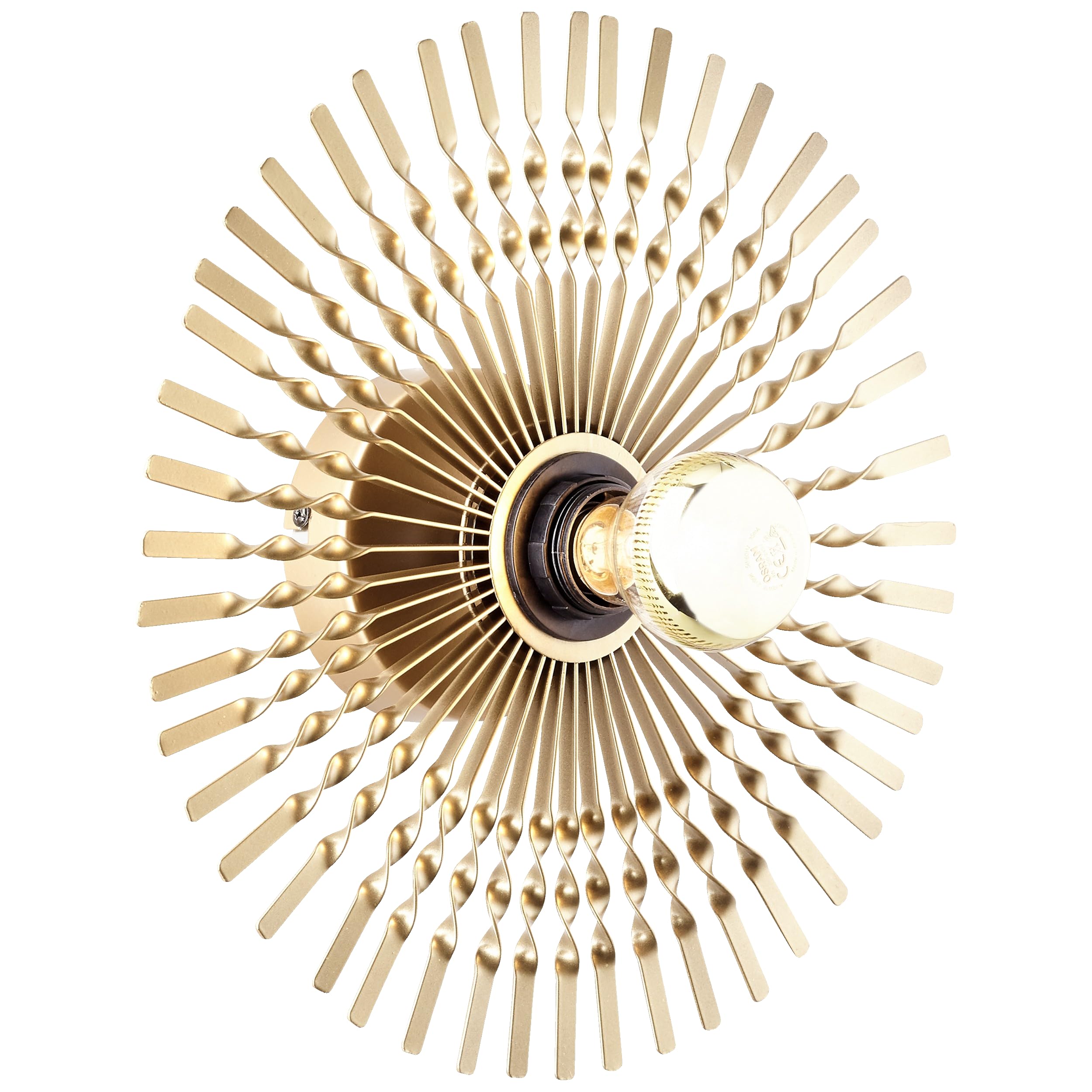 Lightbox Wandleuchte Ø 33 cm Gold - dekorative Wandlampe mit spektakulärem Lichteffekt - E27 Fassung, max. 52 W - exkl. LED