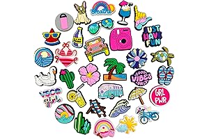 30-50 pcs Cactus Croc Charms: Kawaii Shoe Decoration for Girls and Boys