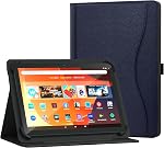 Universal 10 10.1 inch Tablet Case for Android 16 15 Tablet 11 inch Case, Multi-Angle Viewing Stand Cover with Pocket for 9.6-11 Inch Android Tablet, Red