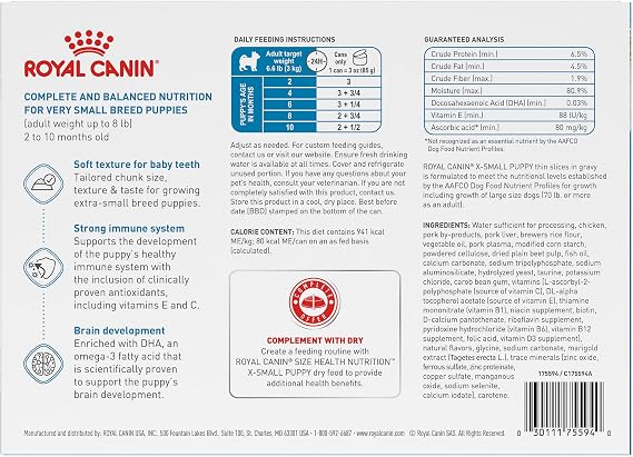 Royal Canin Size Health Nutrition X-Small Puppy Thin Slices in Gravy Dog Food, 3 oz (Pack of 12)