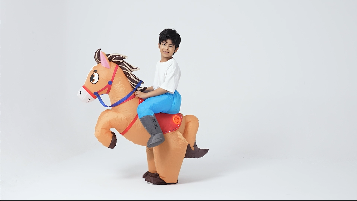 Disfraz Inflable de Caballo para Niños miniatura 7