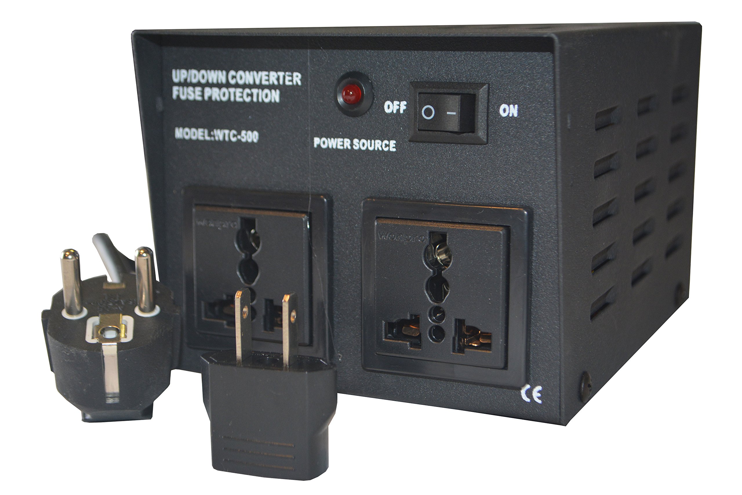 Starlite Convertitore di tensione da 500 Watt Step Up/Down WTC-500, protezione fusibile, trasformatore bidirezionale, da 110 a 220 V o da 220 a 110 V, 110/120/220/240 V