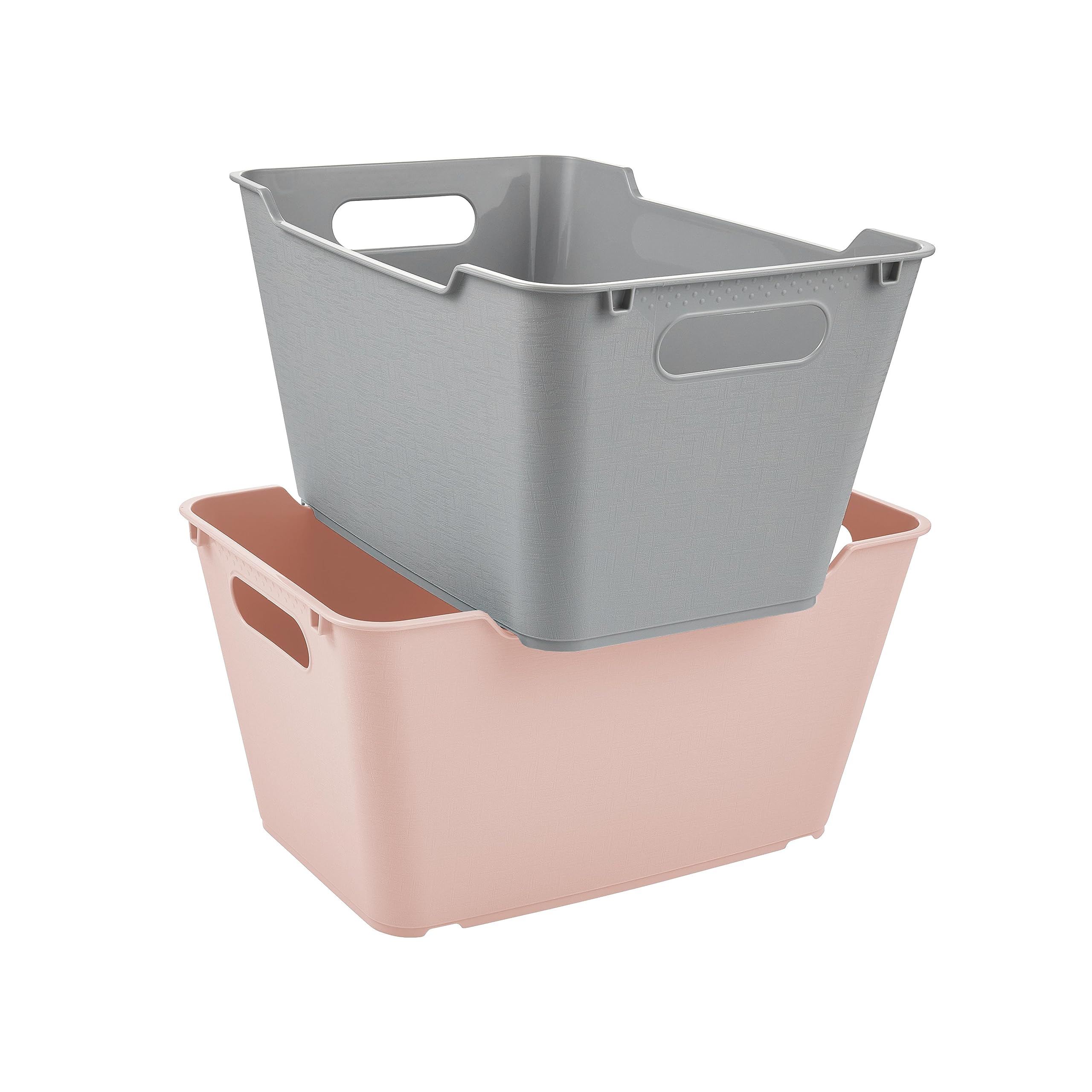 keeeper Contenitore con Superficie Strutturata in Rilievo, 6 L, Lotta, Nordic Pink (Rosa)