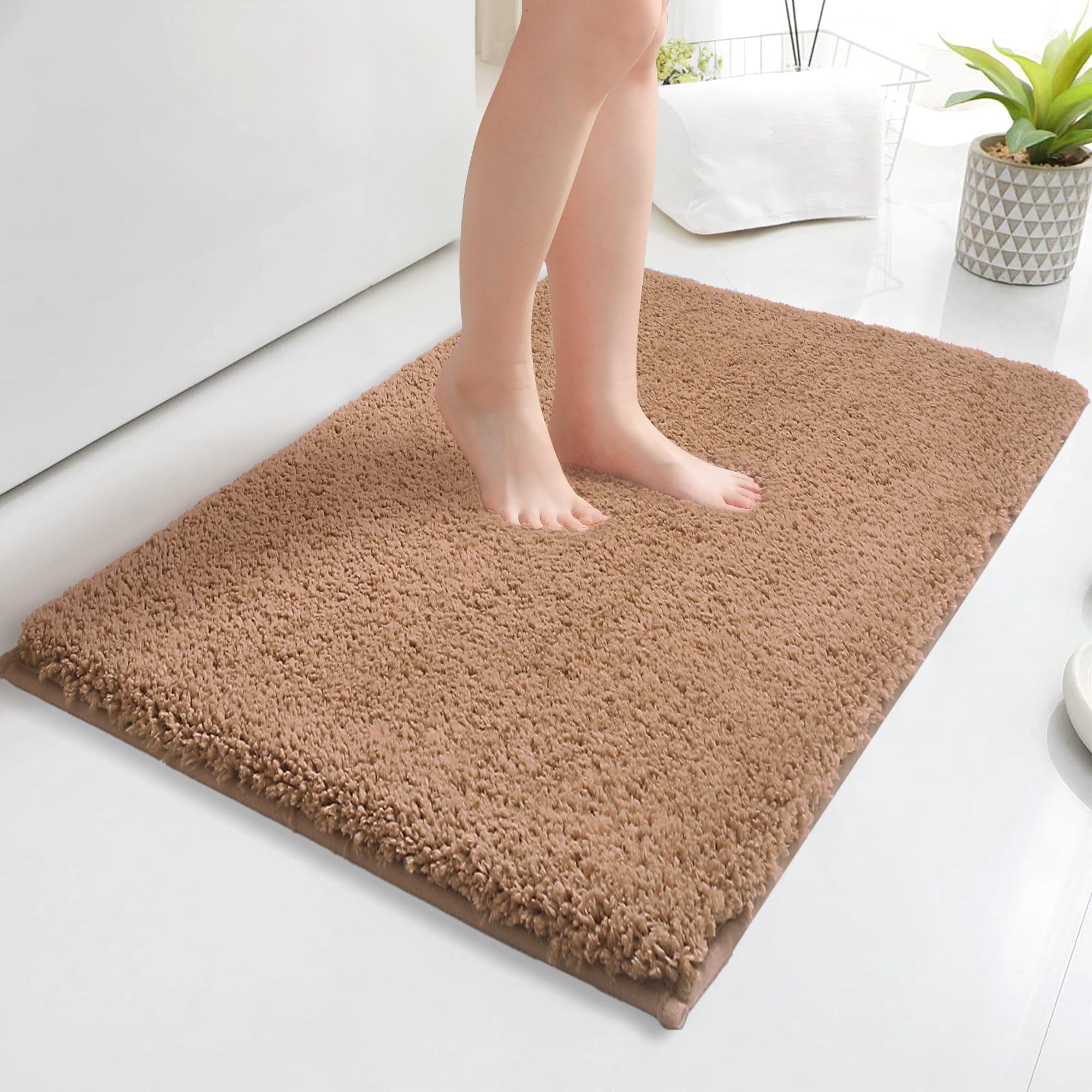 Baahrnom Microfibre Bath Mat 60 x 120 cm, Non Slip Bathroom Mat