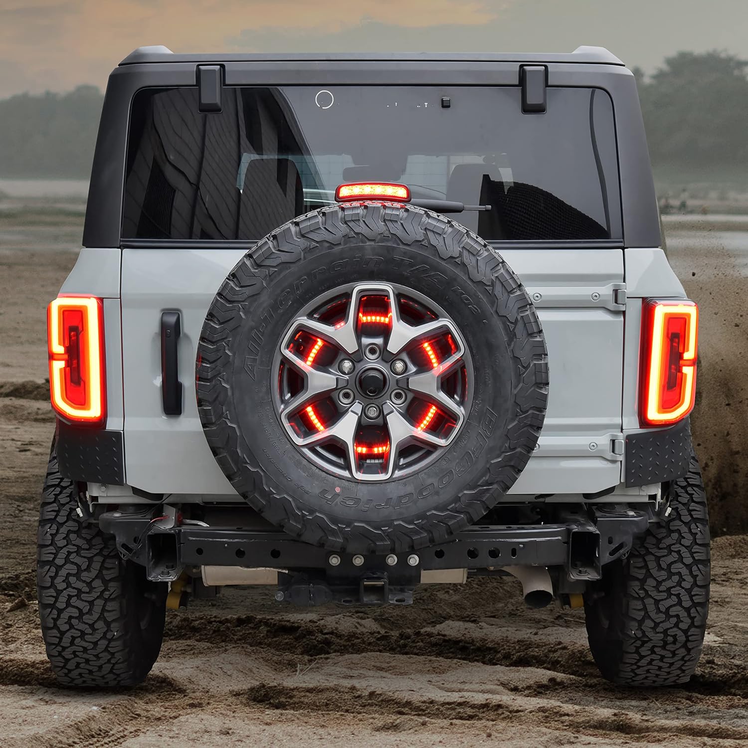 KEWISAUTO Tail Light Covers for Bronco 2021+, Smoked Taillight Covers for Ford Bronco 2/4 Door 2021-2023 (for Badlands/Outer Banks/Wildtrak/Heritage Limited Edition/Everglades)