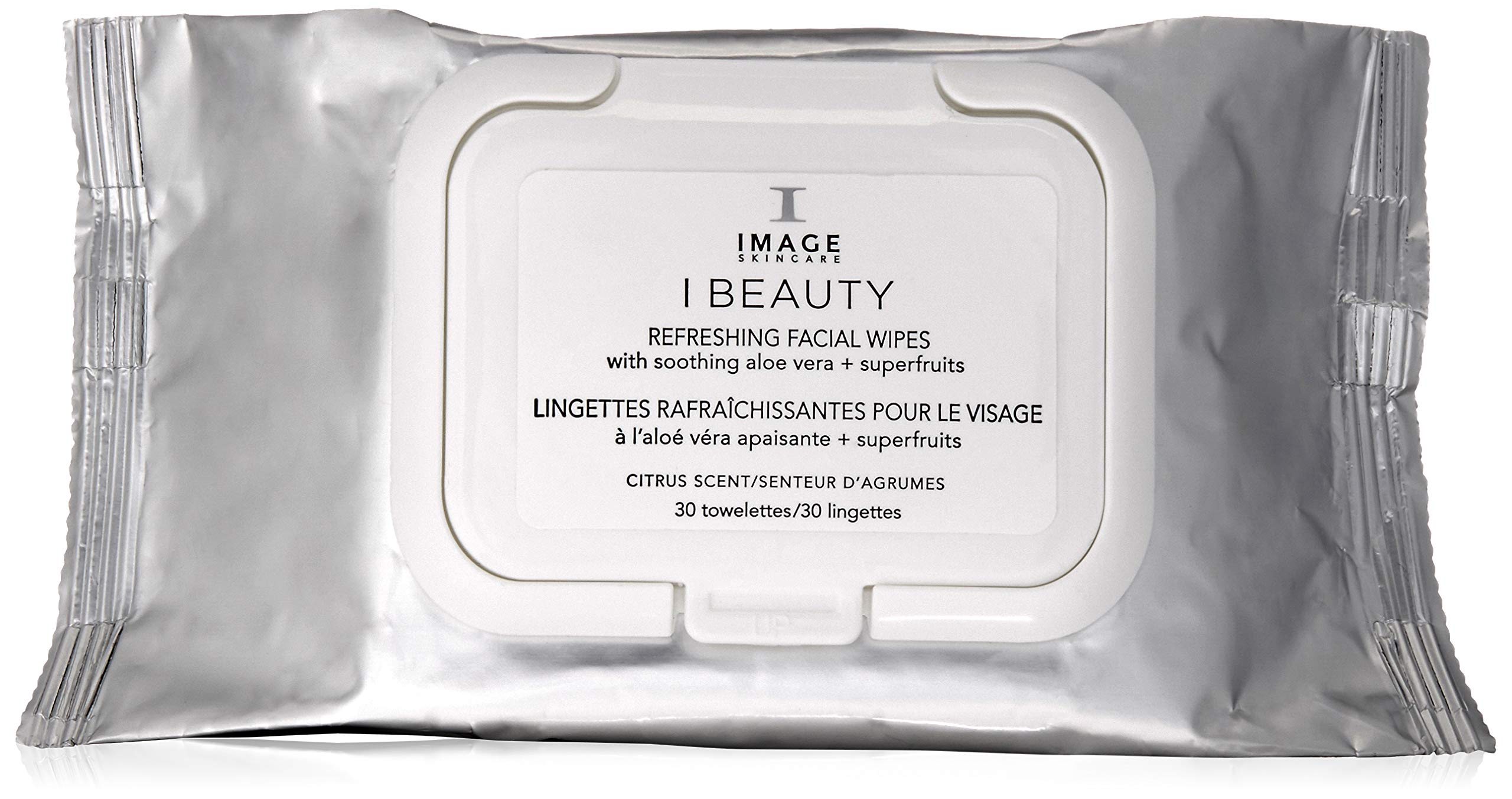 Image SkincareI BEAUTY Refreshing Facial Cleansing Wipes, Effectively Cleanse and Remove Makeup with Cucumber and Aloe Vera, 30 Count