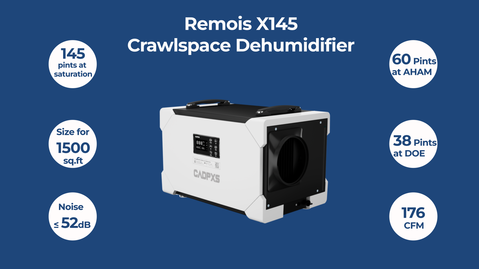 Amazon.com - CADPXS Crawlspace Dehumidifier, 145 Pints Commercial
