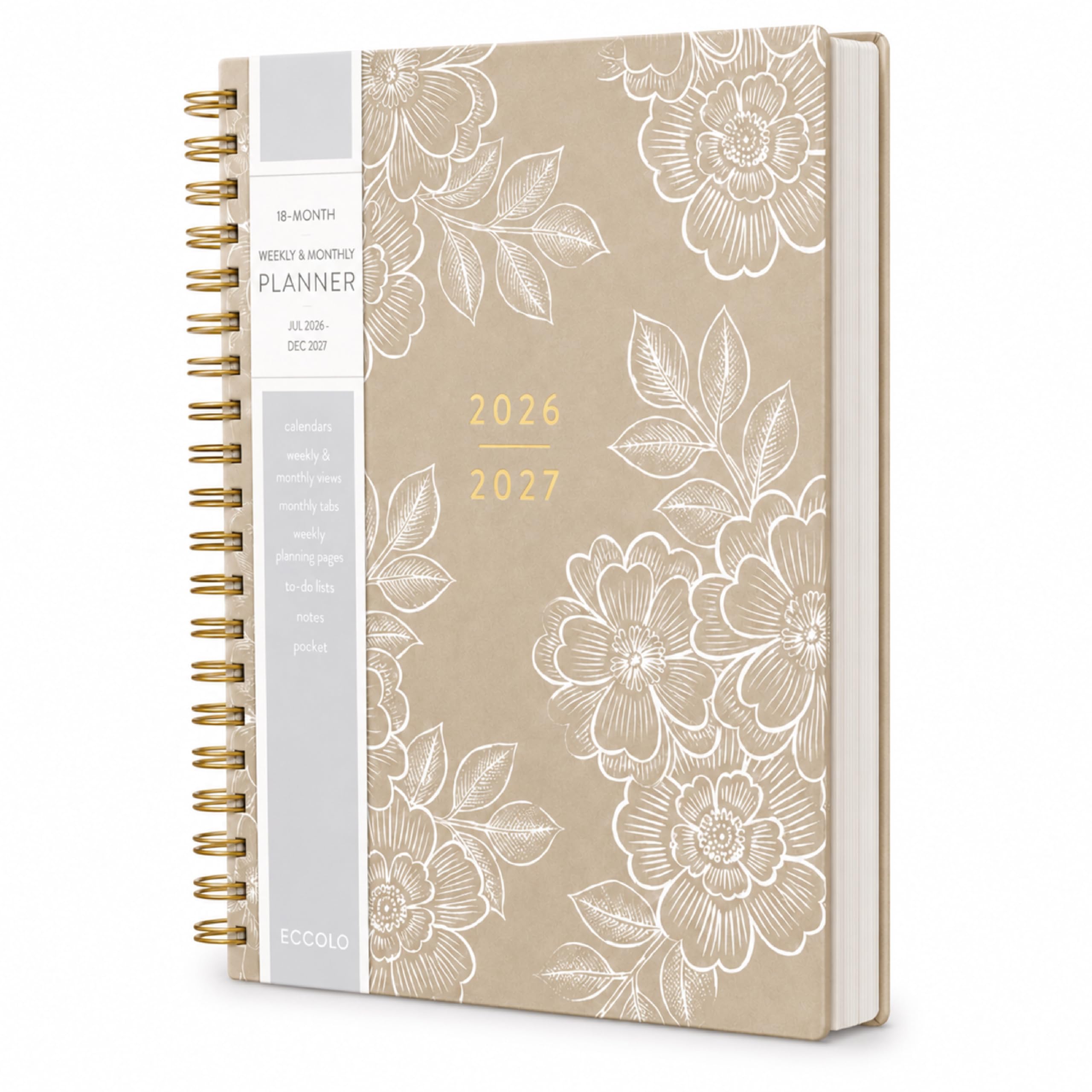 WORLD TRAVELER Planner 2026-2027 8x10'' Spiral Daily Planner To Do List