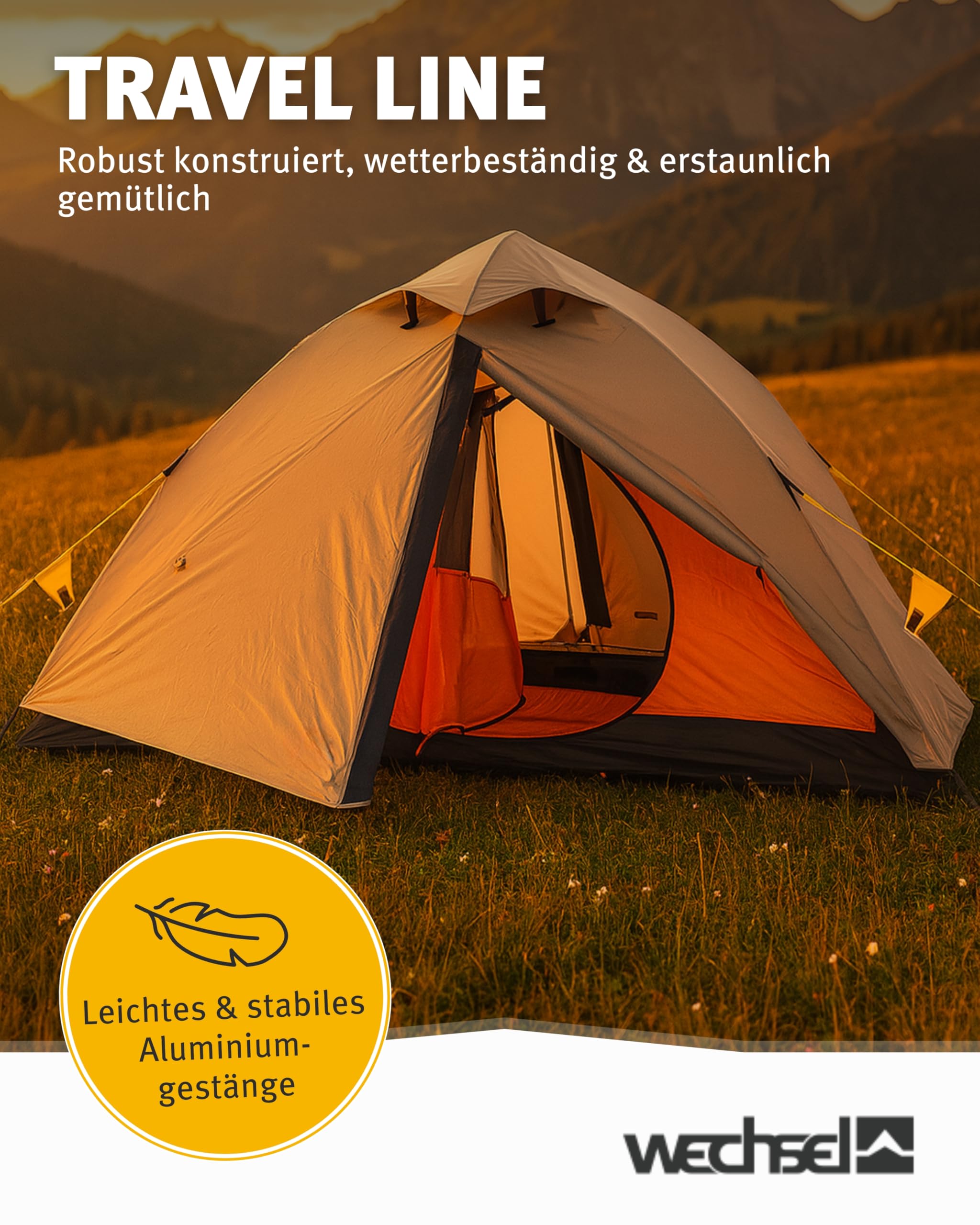 Wechsel Trekkingzelt Charger I Kuppelzelt für 2 Personen I schnell aufbaubares 2-Personen-Zelt I kompakt & transportabel I ideales Outdoor-Zelt für Camping, Wandern & Radreisen