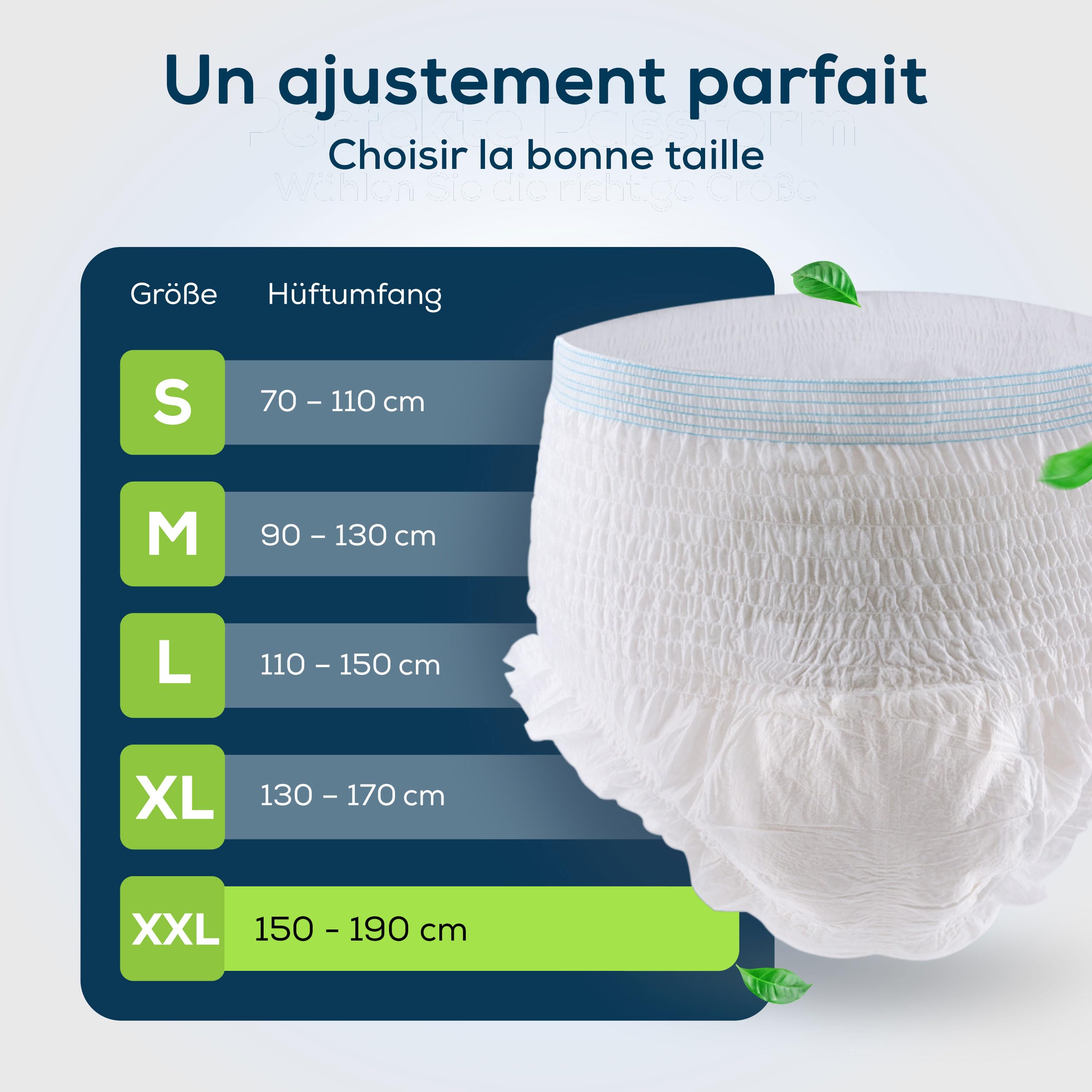 Sensalou Couche Culotte Incontinence Jetable XXL 88 pièces Protection Ultra Absorbante Nuit & Jour