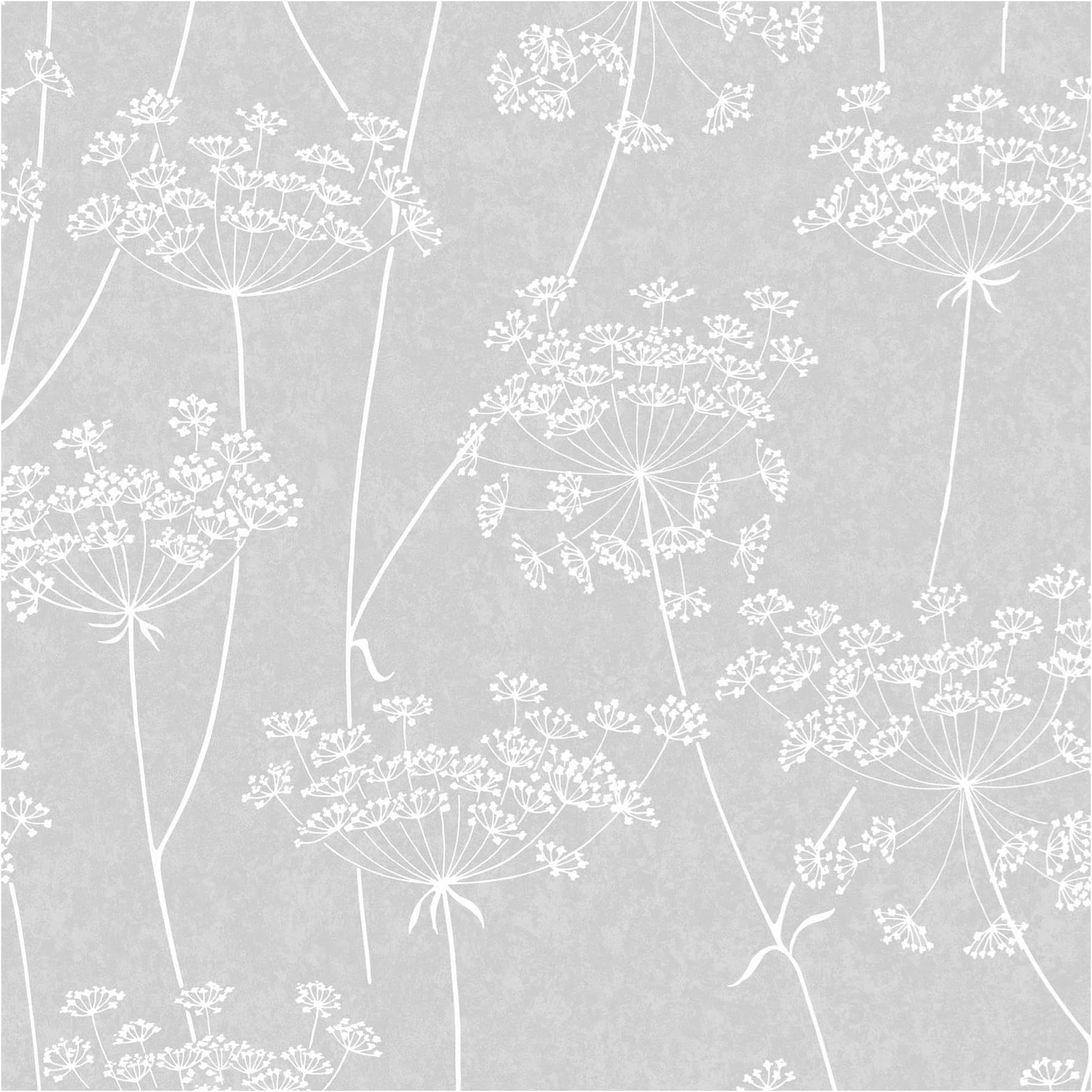 Superfresco Easy Aura Grey Wallpaper | Paste the Wall | Grey Floral | Eco-Friendly