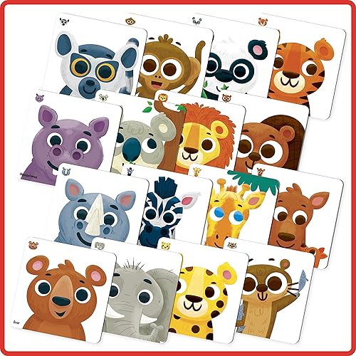 Miniatura 4 de ROO GAMES Peek-A-Boo Zoo - Sé el primero en descubrir al animal perdido - para mayores de 3 años - Un juego de mesa de adivinanzas para niños