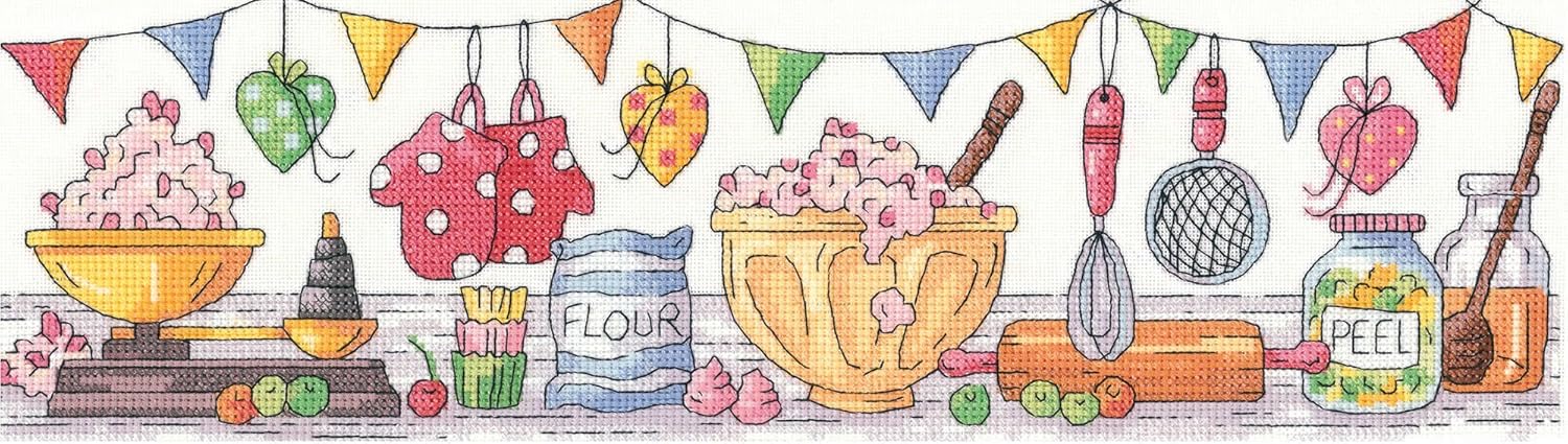 Heritage Counted クロスステッチキット アイーダ レディ、ステディ、ベイク!、KCRS1397-A、37.5x10c