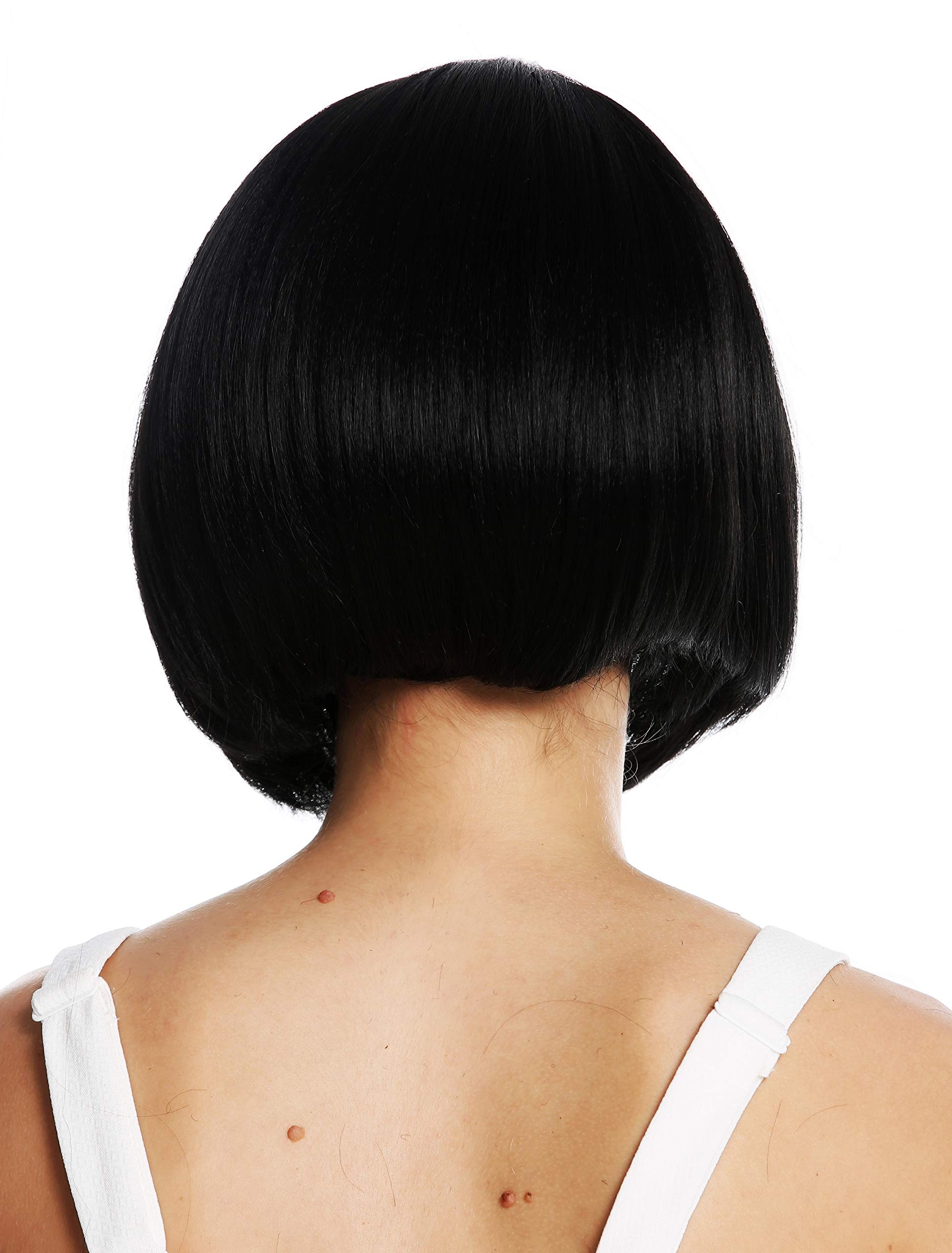 WIG ME UP - VK-29-1B quality women's wig short bon long bob parting sleek black, Velvet black (1B), Length: approx. 25 cm - Image 4