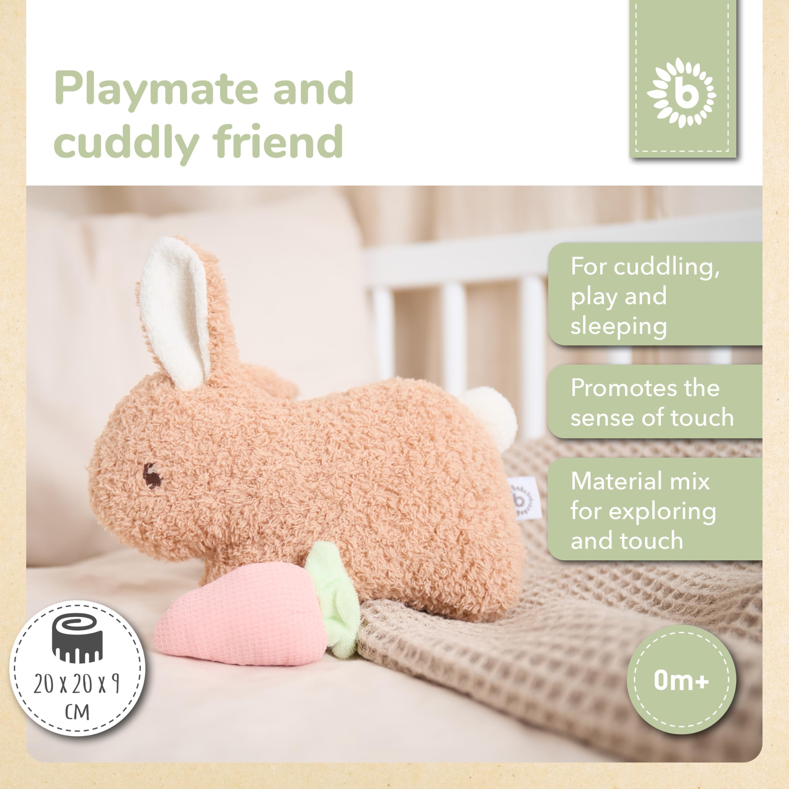 BIECO cuddly toy bunny Fine made of bouclé, Rabbit Fine, 9 cm - Image 2
