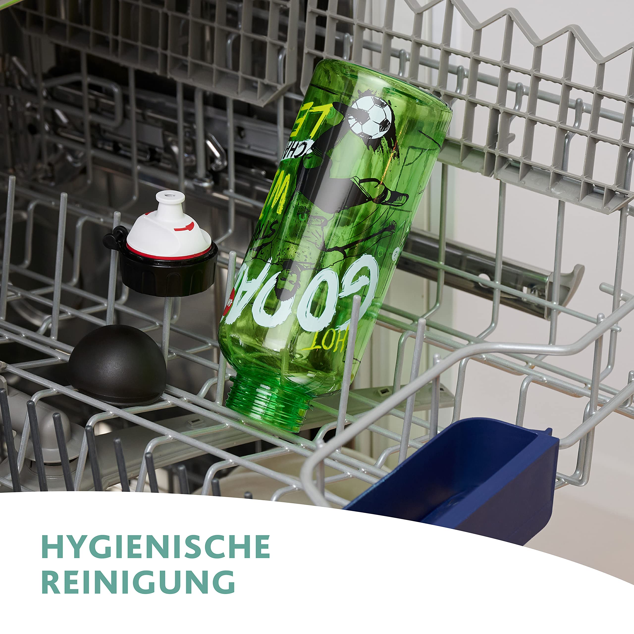 Emsa N30604 Teens Tritan butelka do picia | pojemność: 0,6 litra | 100% bezpieczna/praktyczna/higieniczna/szczelna/bezpieczna | sprytne zamknięcie do picia | wytrzymała | wzór: Dreams