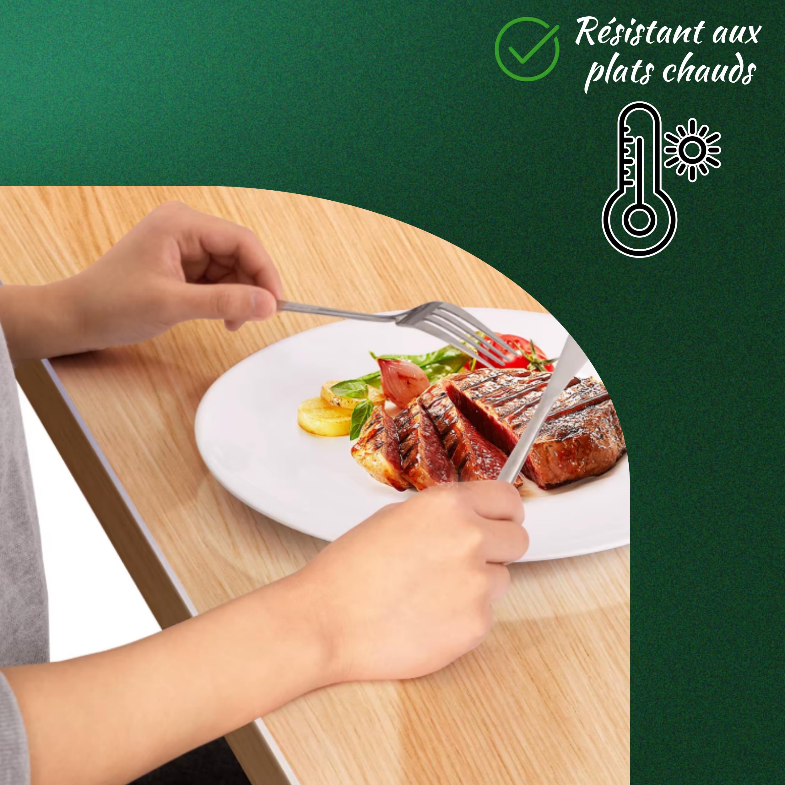 Deccart Protège-Table Transparent en PVC 120x60cm - Film Protecteur - Nappe de Protection Souple pour Table, Bureau ou Cuisine, Facile à Nettoyer, Usage Quotidien