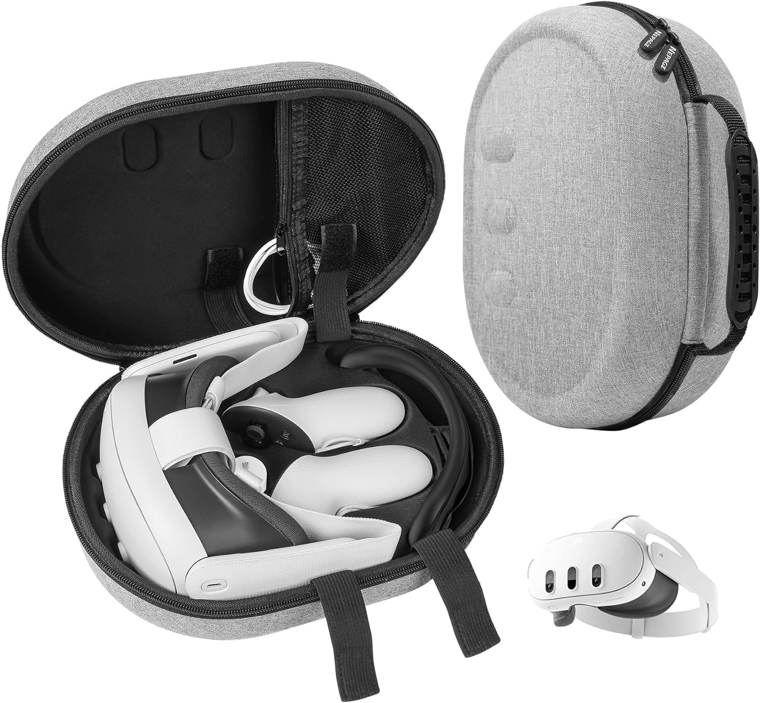 New World Hard Carrying Case, Travel Bag, Storage Bag Compatible with Oculus Meta Quest 3 /3S VR Headset,Suitable for Travel and Home Storage with Mesh Pocket Storage Space for Meta Quest 3,Quest 3S-image-46
