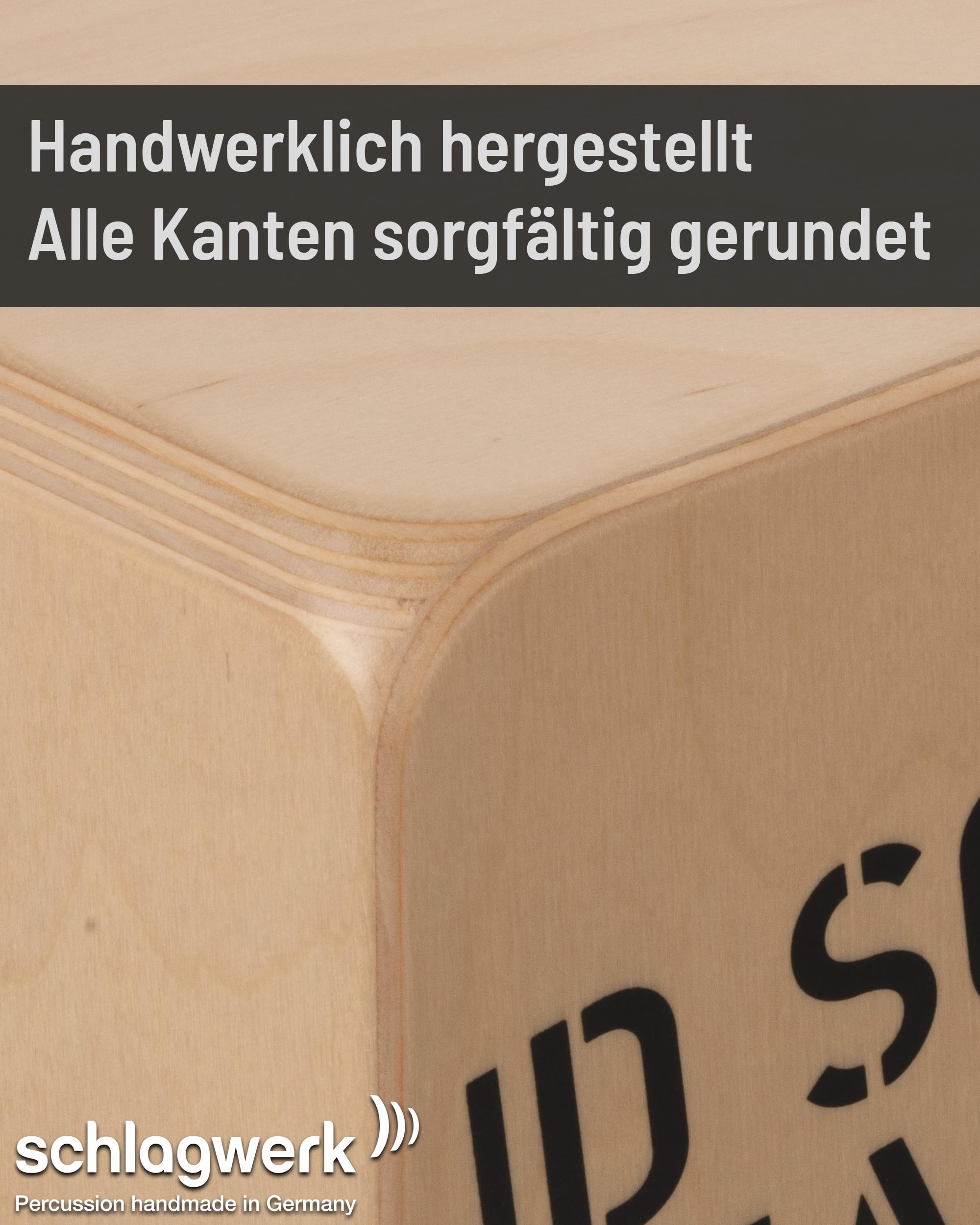 Schlagwerk CP400SB Star Box Kids Cajon - Cajon Instrument speziell für Kinder und kleine Trommler - Musikinstrument Schlagzeug für Kinder mit Snare 24 x 24 x 36 cm - Made in Germany