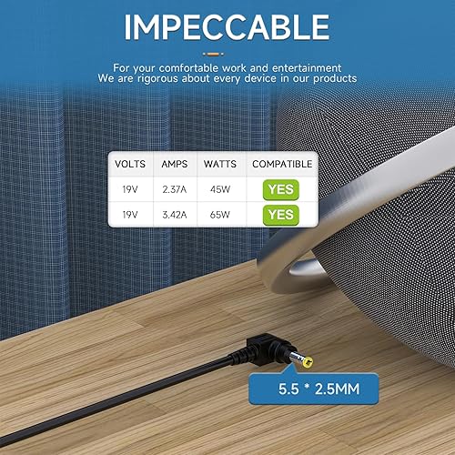 Miniatura 4 de Cargador compatible con Harman Kardon Onyx Studio 7 6 5 4 3 2 1 altavoz inalámbrico Bluetooth, adaptador de 19 V CA/CC para HKOS7BLKAM HKOS6BLKAM