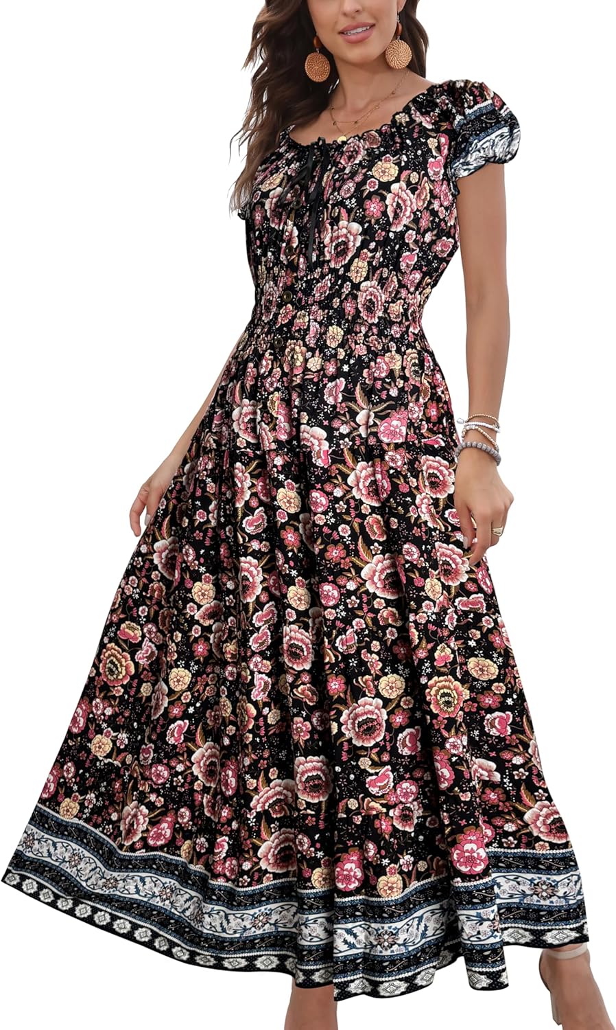 Black Pink Flowers