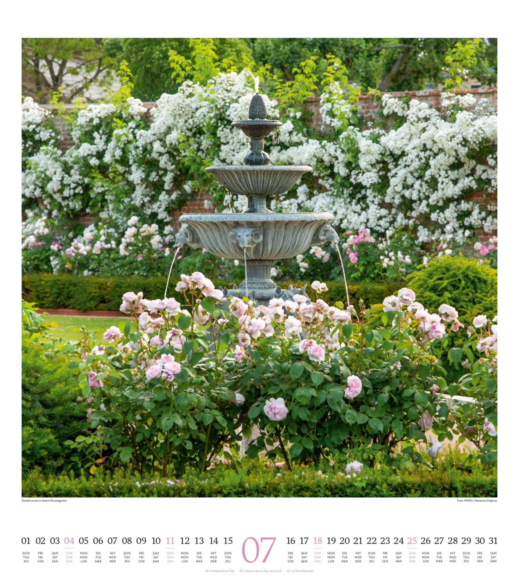 Paradiesische Gärten Kalender 2027 48x54 cm Hochformat Garten-Kalender