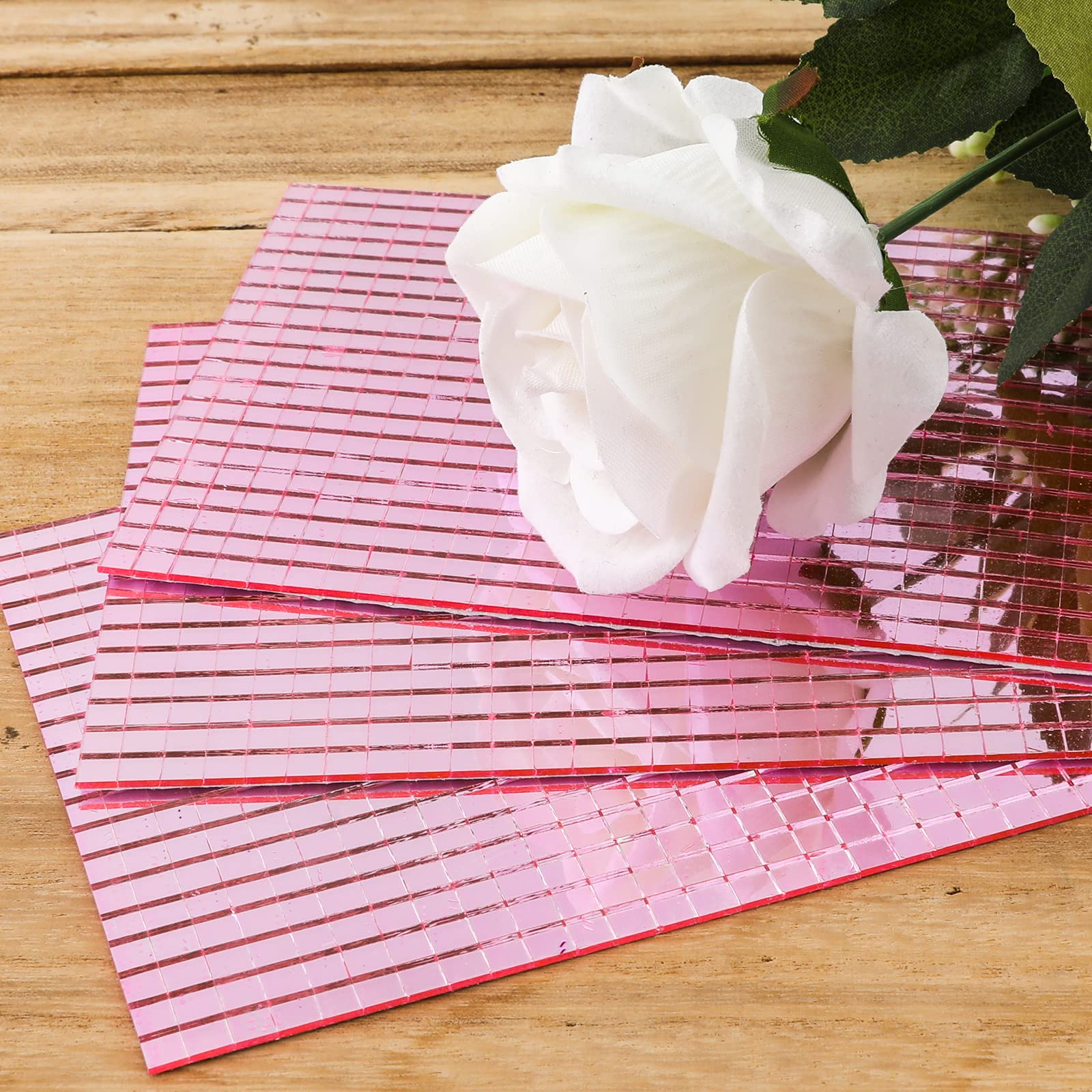 1500 Tessere Mosaico Specchio Autoadesive 10x10mm - Per Decorazioni Artigianali E Disco Ball - Foto 4