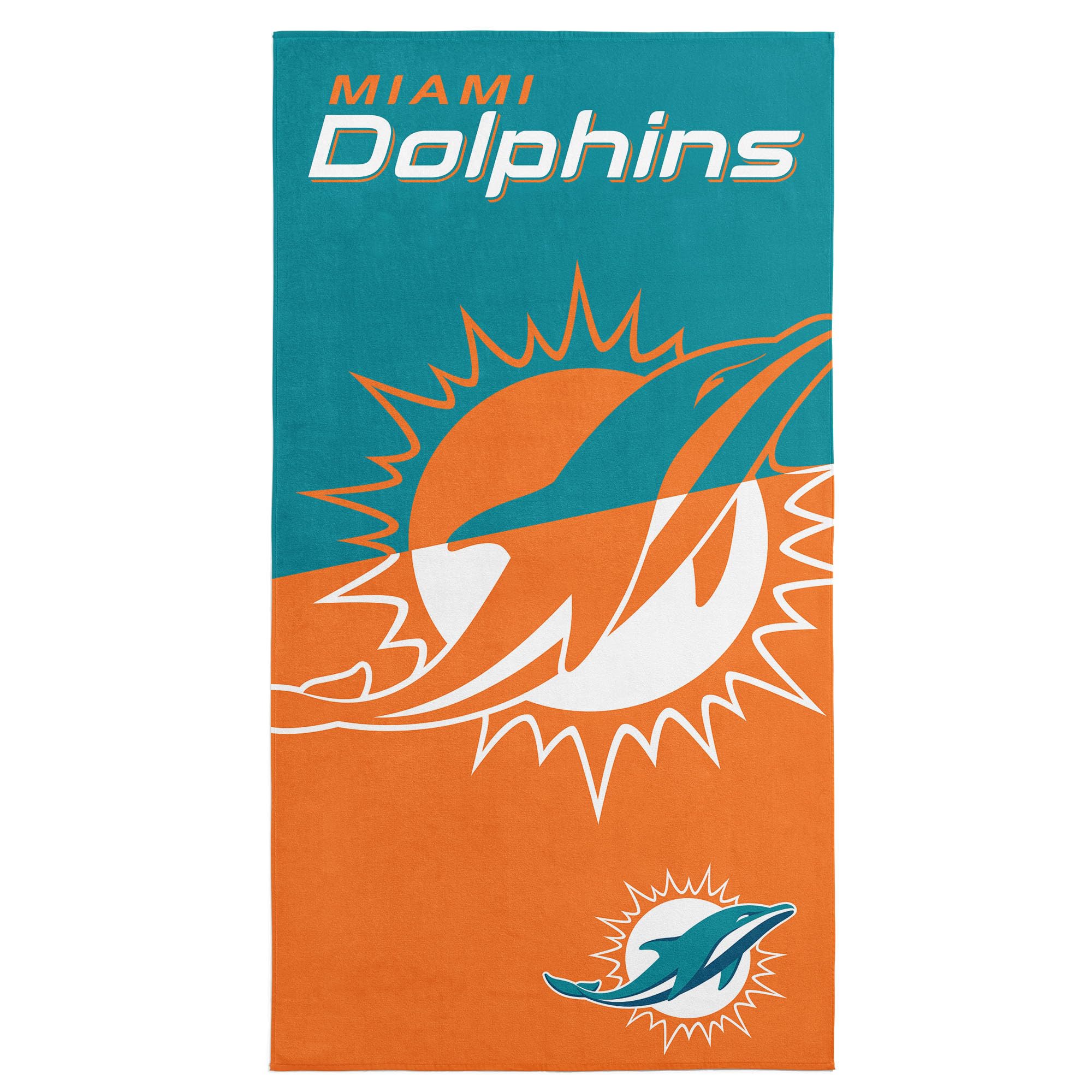 Northwest NFL Miami Dolphins Microfiber Beach Towel, 30 x 60 Inches – Quick Dry, Sand Resistant, Lightweight, Highly Absorbent, Incisor Design