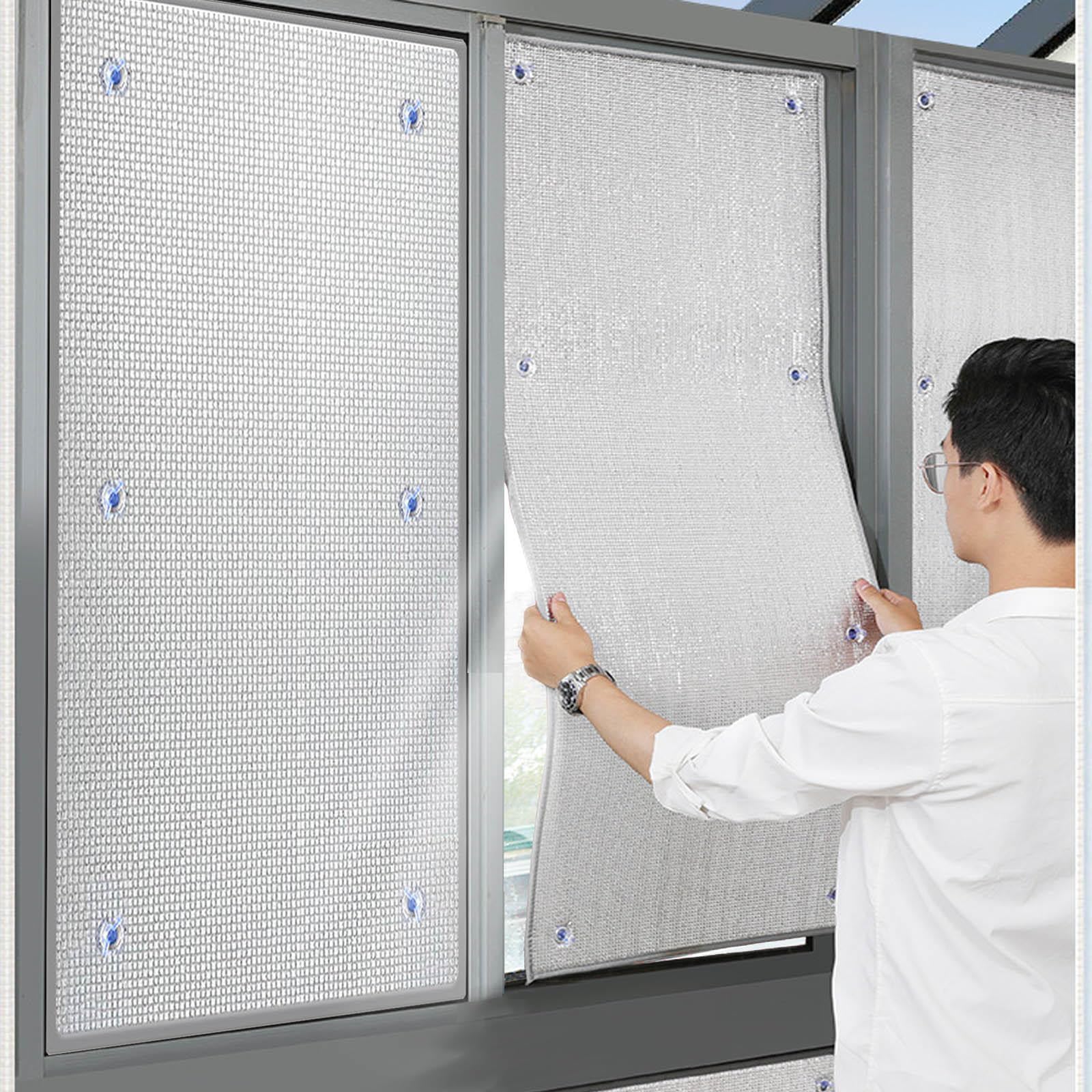 Privacy Window Film Anti Glare Sun Blocker Heat Reflective Insulation UV Protection 8mm Thick(150x220cm)