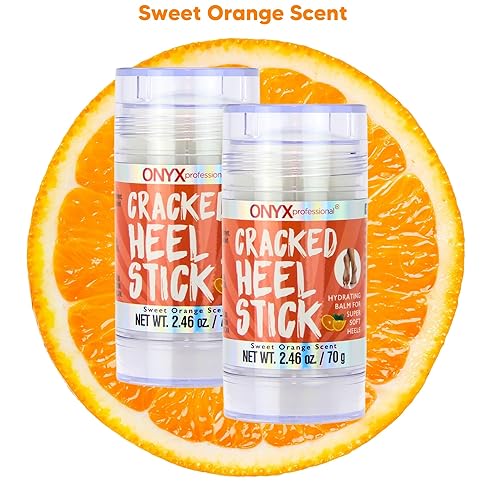 Miniatura 6 de Onyx Professional Bálsamo reparador de talón agrietado, aroma cítrico, 1 paquete  Talones secos agrietados tratamiento para pies agrietados, bálsamo