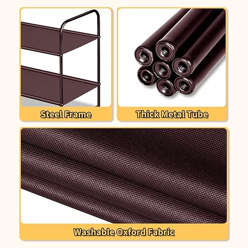 Miniatura 5 de SLEEPING LAMB Zapatero de 4 niveles para armario, organizador de zapatos largo apilable y ancho con capacidad para 30 pares de almacenamiento bajo