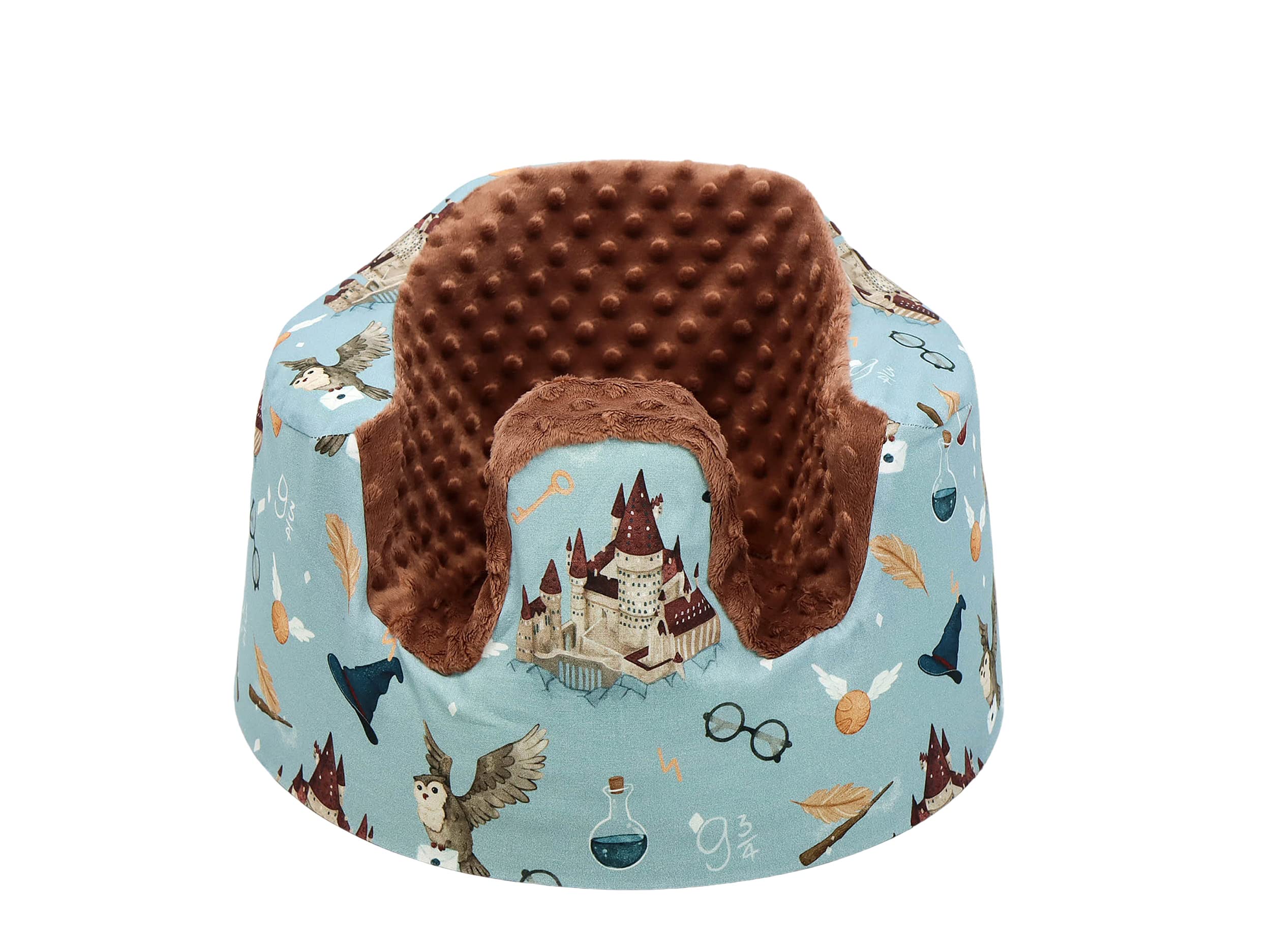 Blue School of Magic Floor Seat Cover, Handmade Cover for Floor Seat, Fitted Floor Cover