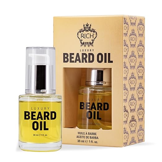 Amazon.com : RICH Luxury Beard Oil for Men - Deep Conditioning and ...