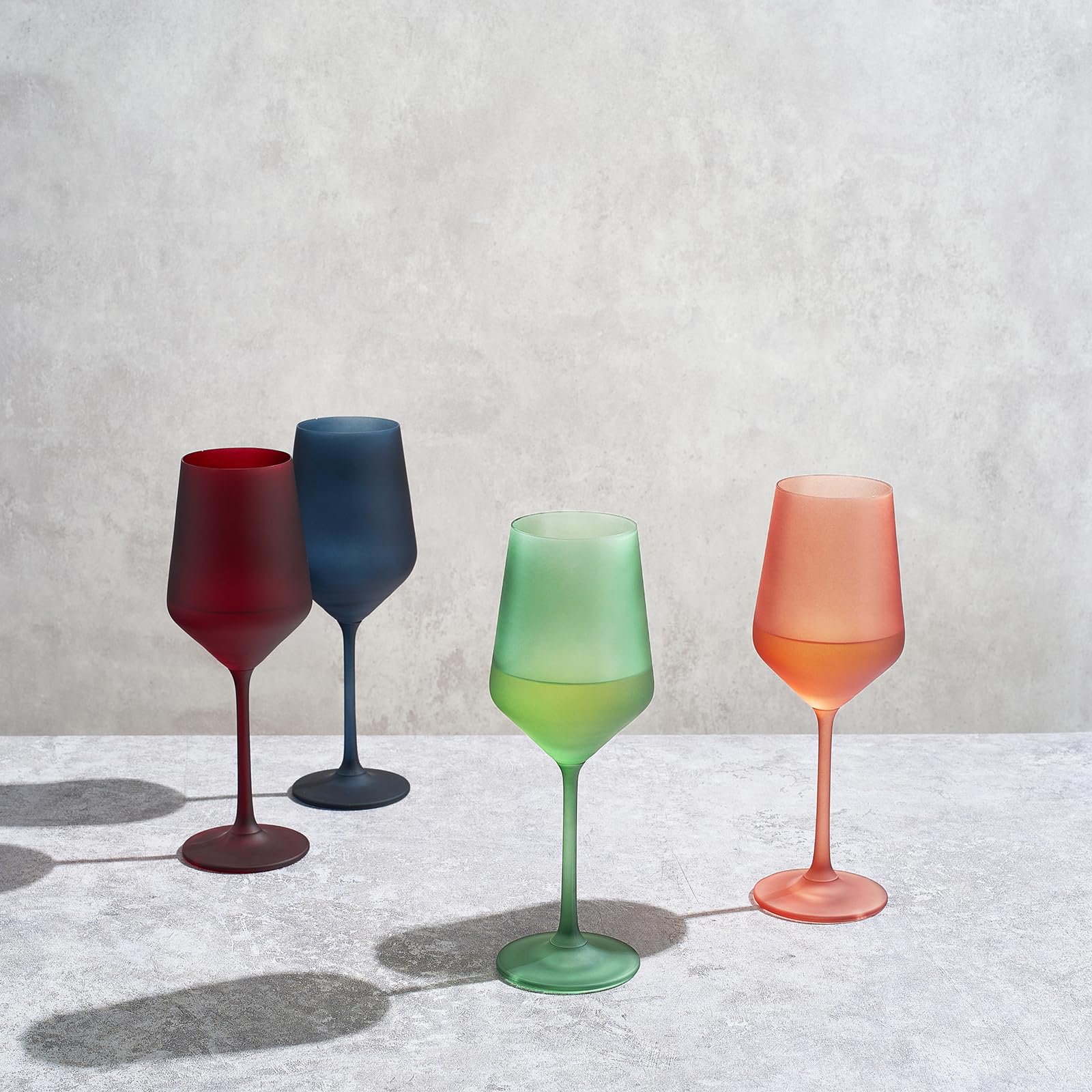 Amazon.co.jp: Khen Color Glass Glass | 4個セット | ラージ